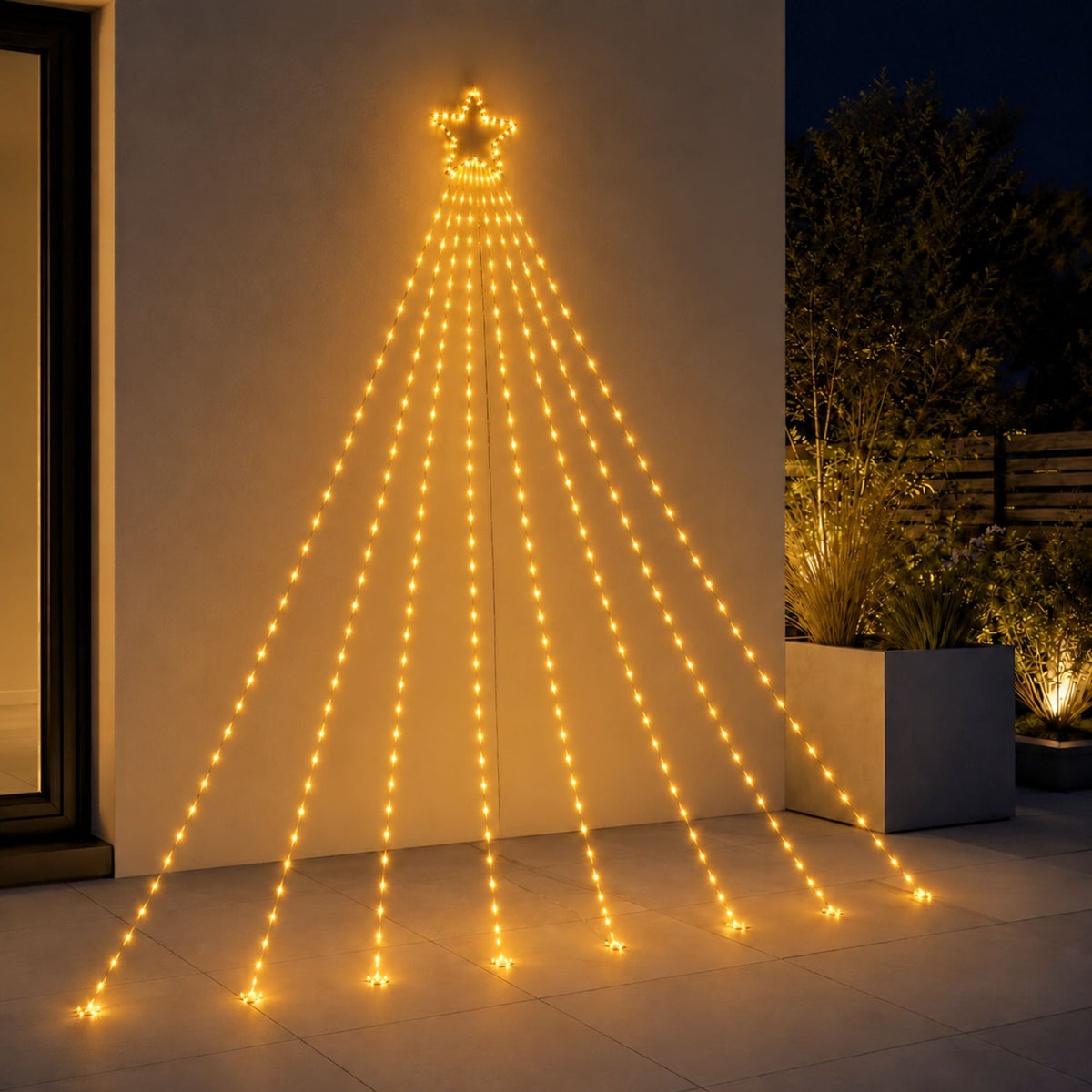 3m Two Tone Shooting Star Christmas Lights with 400 Cool White & Warm White LEDs