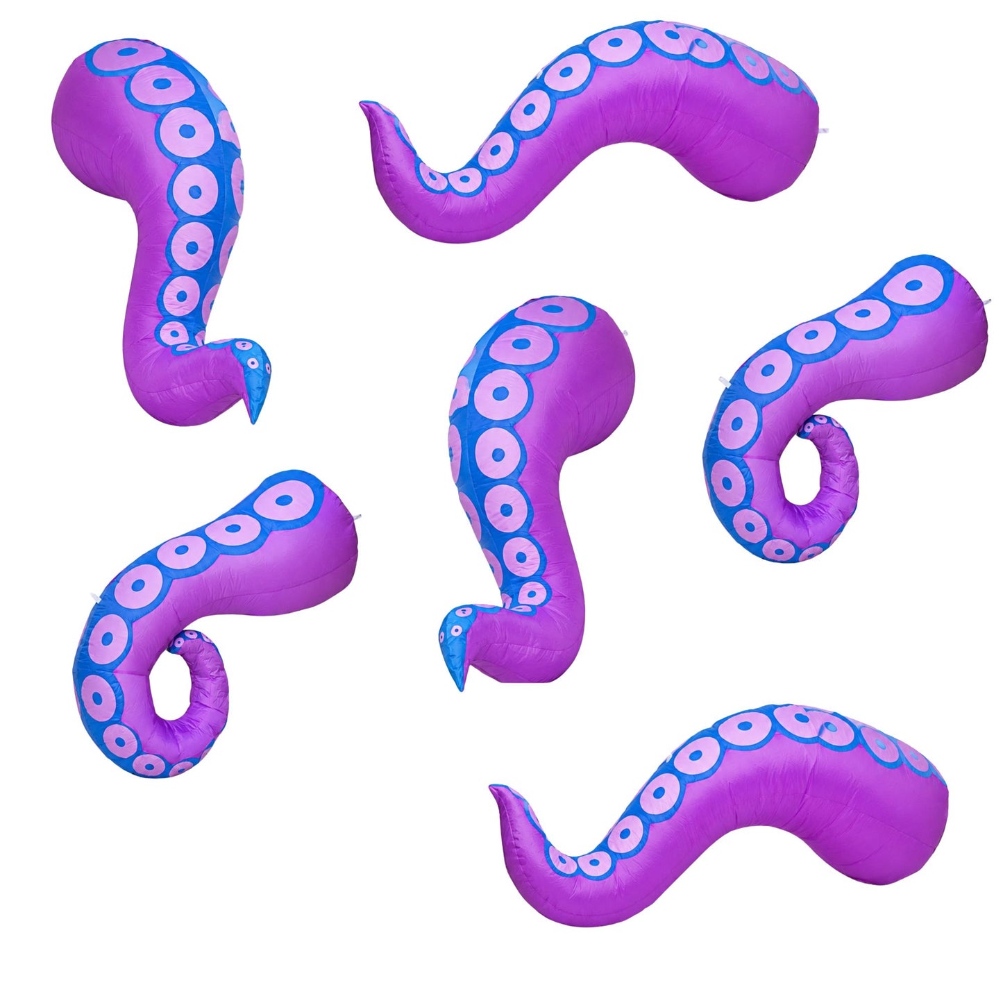 Set of 6 Light up Large Inflatable Octopus Tentacles Halloween Decoration with LEDs