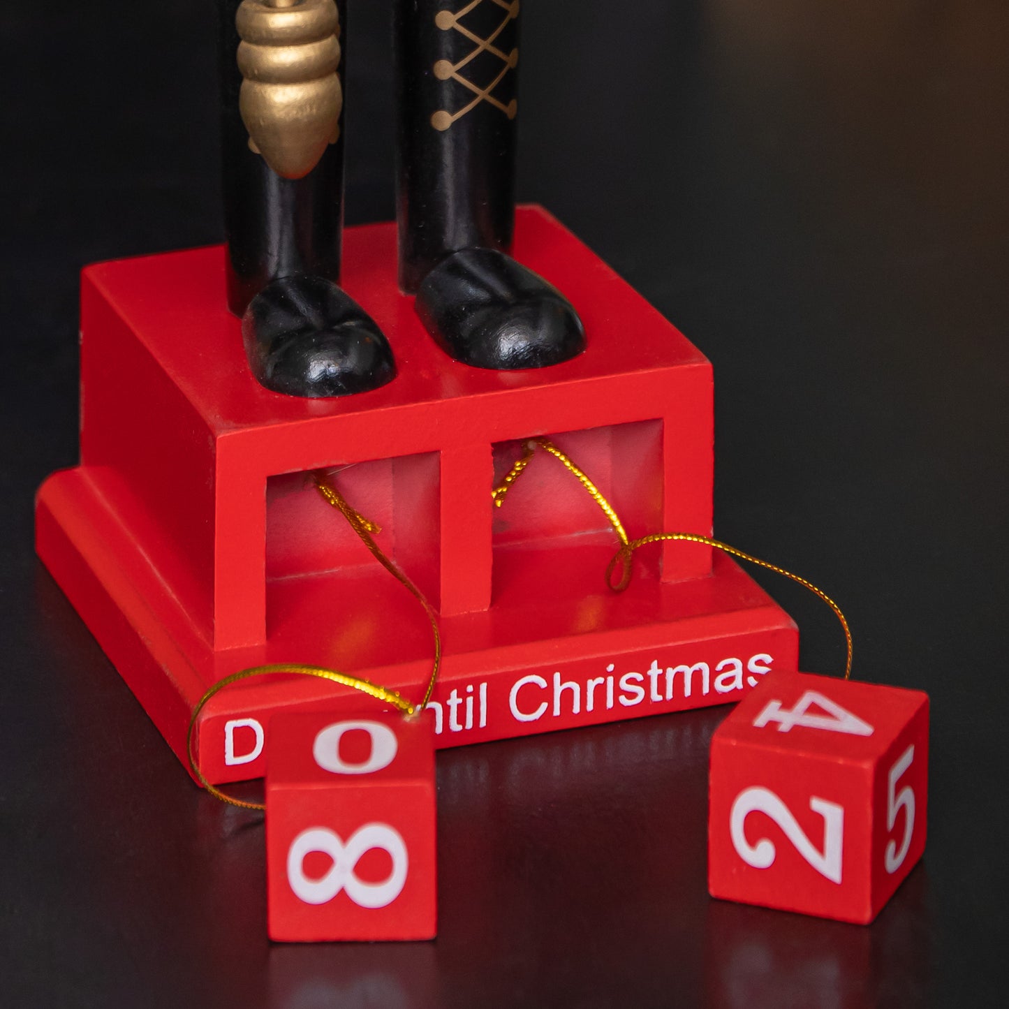 50cm Wooden Nutcracker Soldier Christmas Countdown Decoration