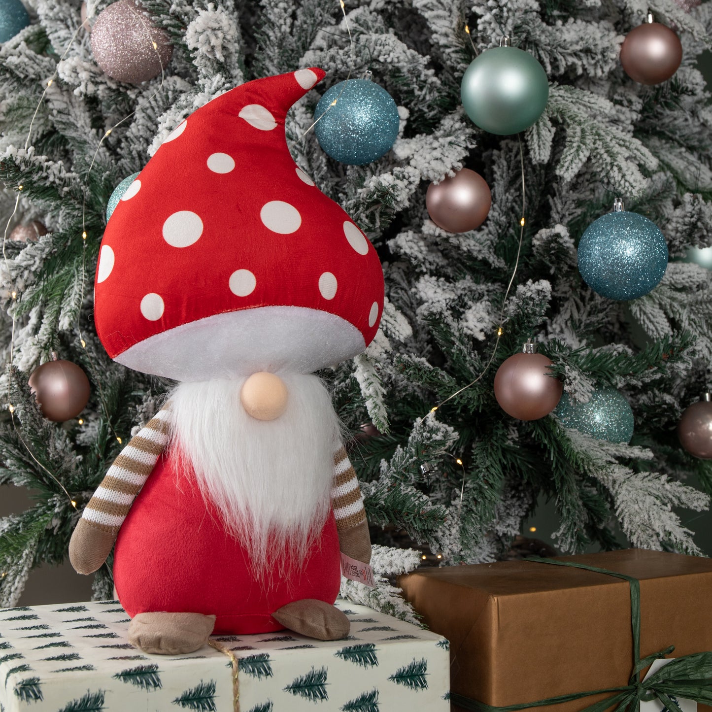 40cm Red Soft Festive Funghi Truffle Christmas Mushroom Gonk Decoration