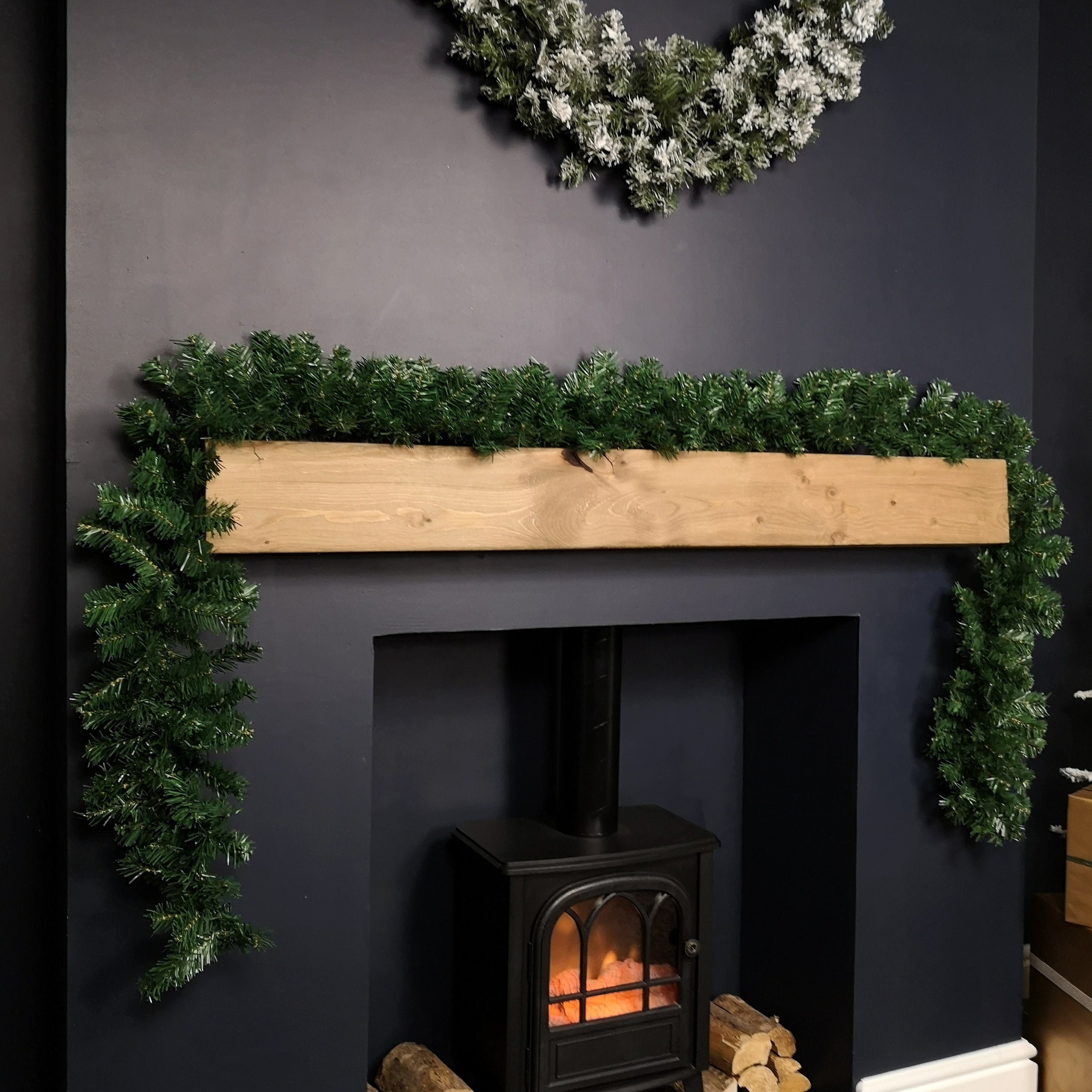 270cm x 25cm Plain Christmas Garland Decoration