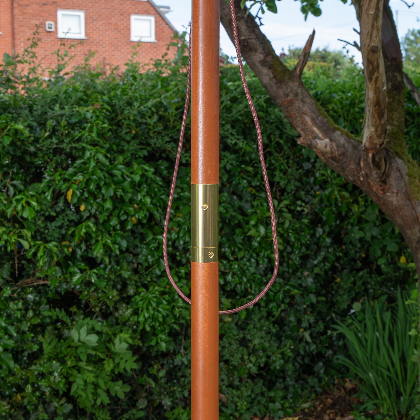 Samuel Alexander 2.7m Outdoor Wooden Garden Parasol Sun Shade with Carry Bag in Grey