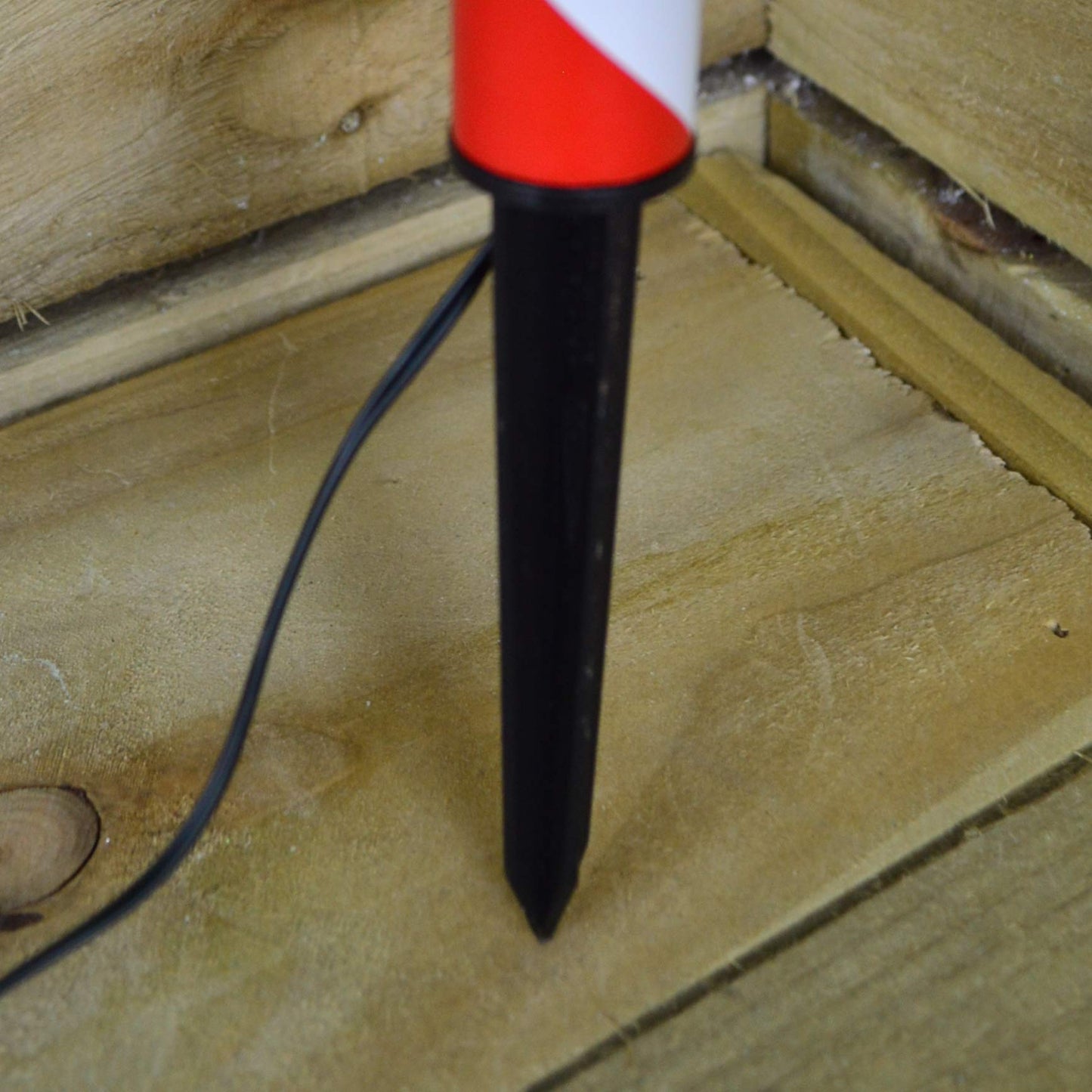 80cm Premier Christmas Sign - Santa Please Stop Here with LED & Timer