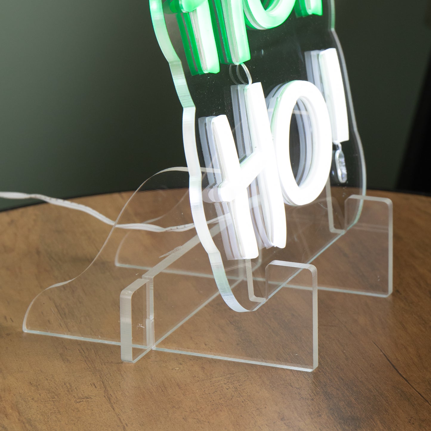 29cm Light up Hanging or Freestanding Christmas Ho Ho Ho Neon Sign