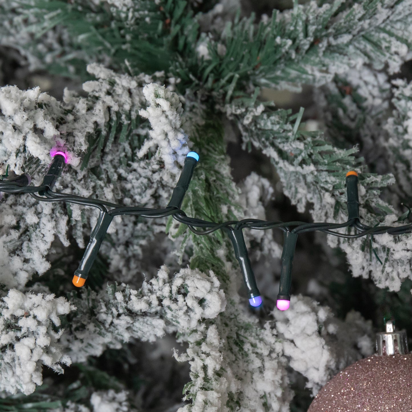 9m 360 LED Battery Operated Christmas BerryBrights String Lights in Rainbow