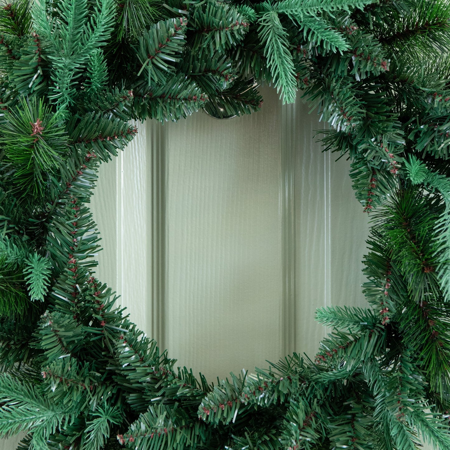 50cm Festive Green Norfolk Pine Christmas Wreath PE/PVC Tips