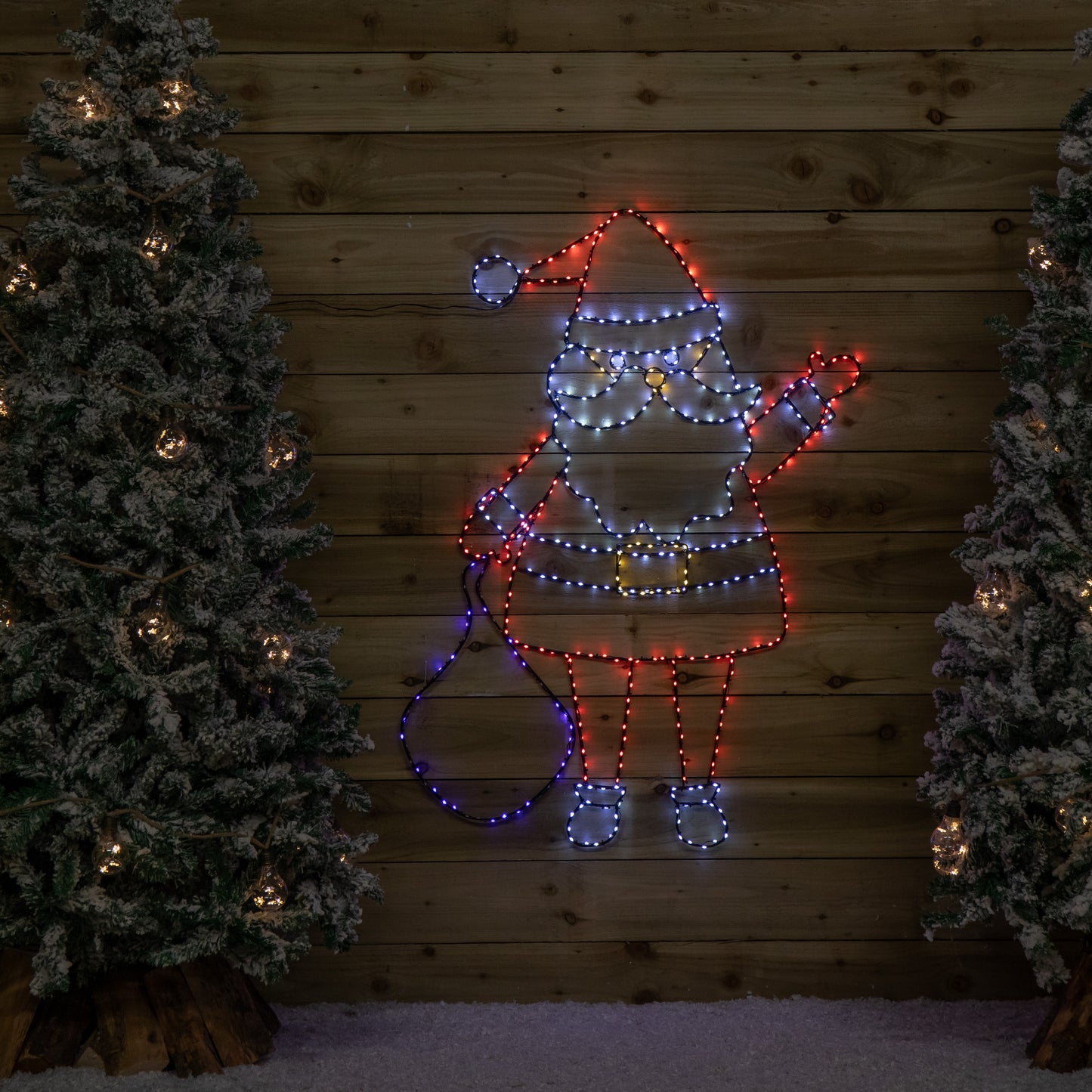 1.18m x 88cm Light up FlexiBright Santa Decoration with 469 Twinkling Multi-Coloured LEDs