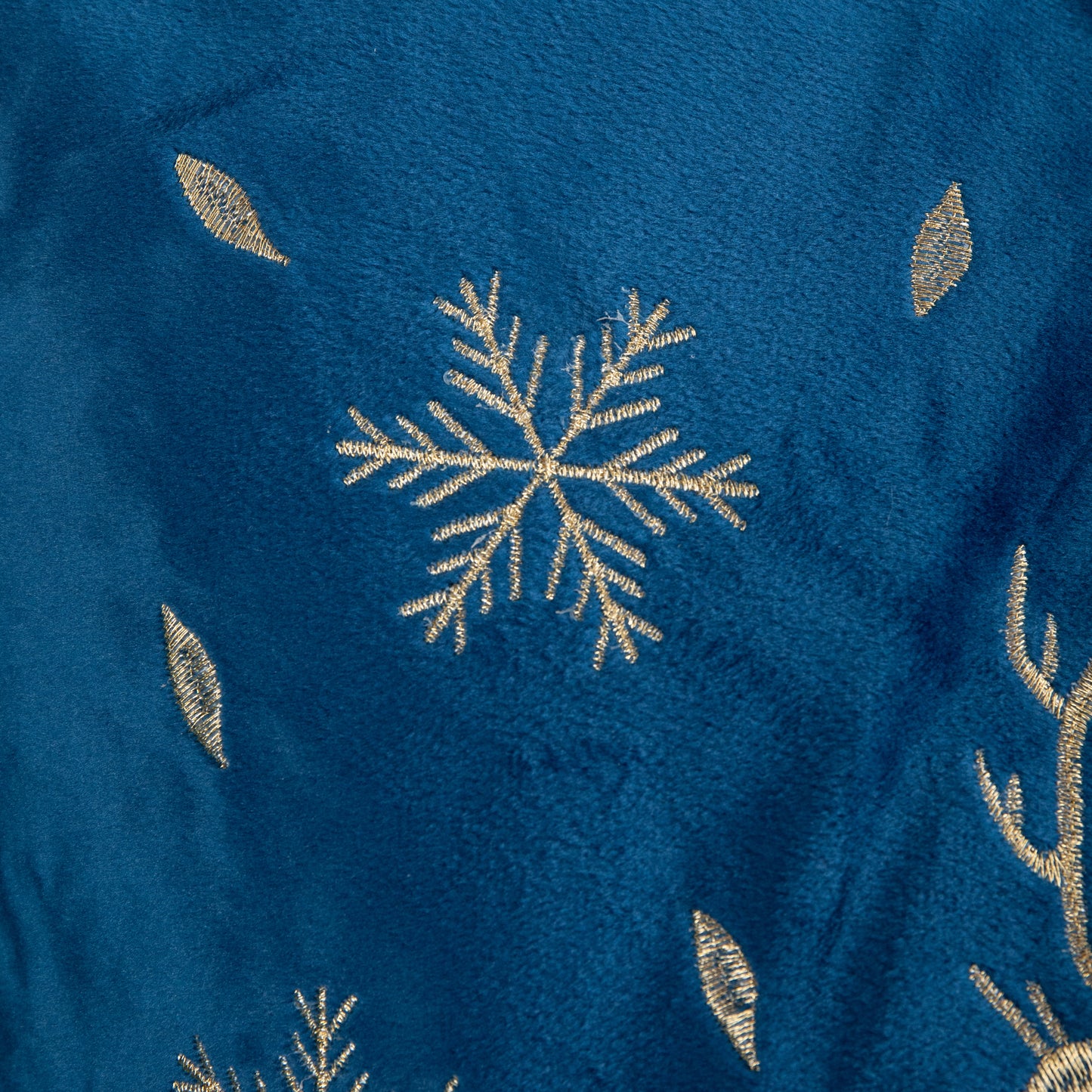 45 x 45cm Soft Fabric Christmas Reindeer Chair Cushion in Sapphire Blue
