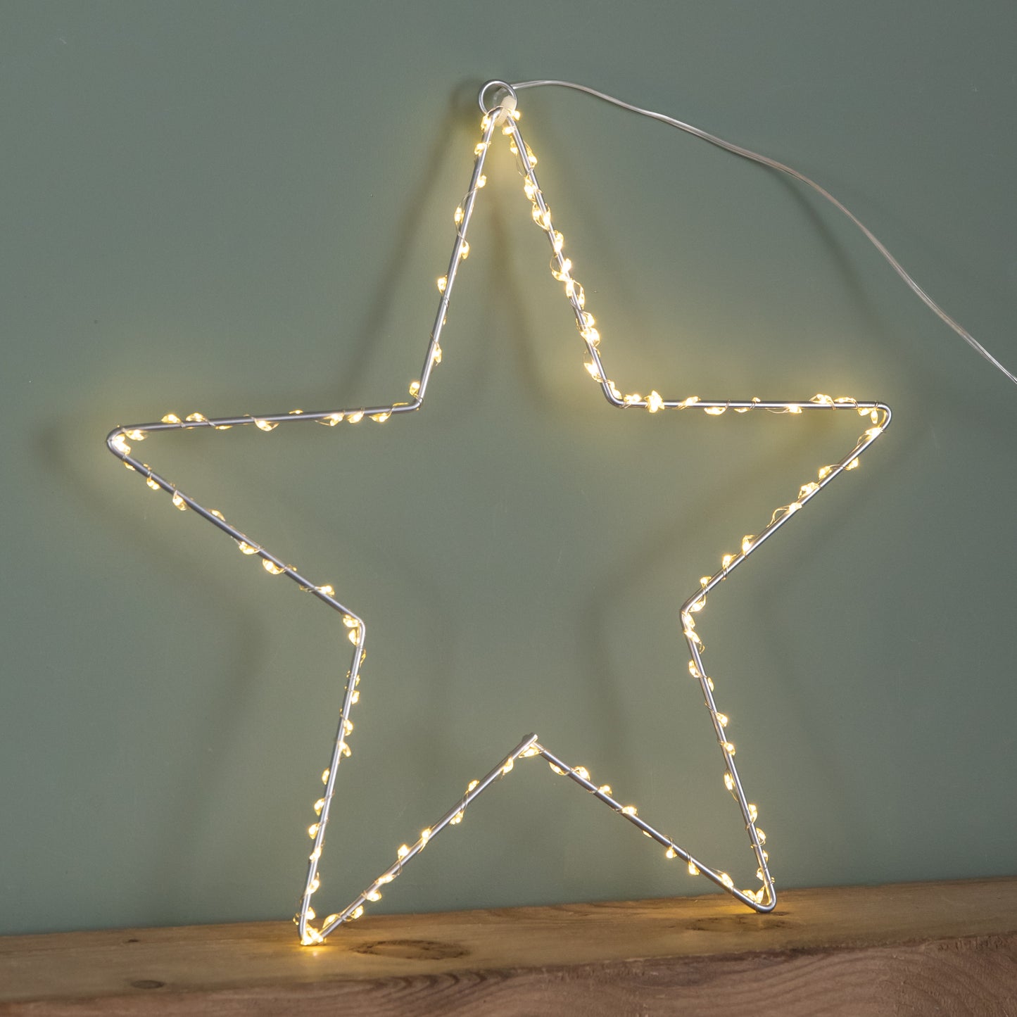30cm Light up Dewdrop Christmas Star with 120 Warm White LEDs