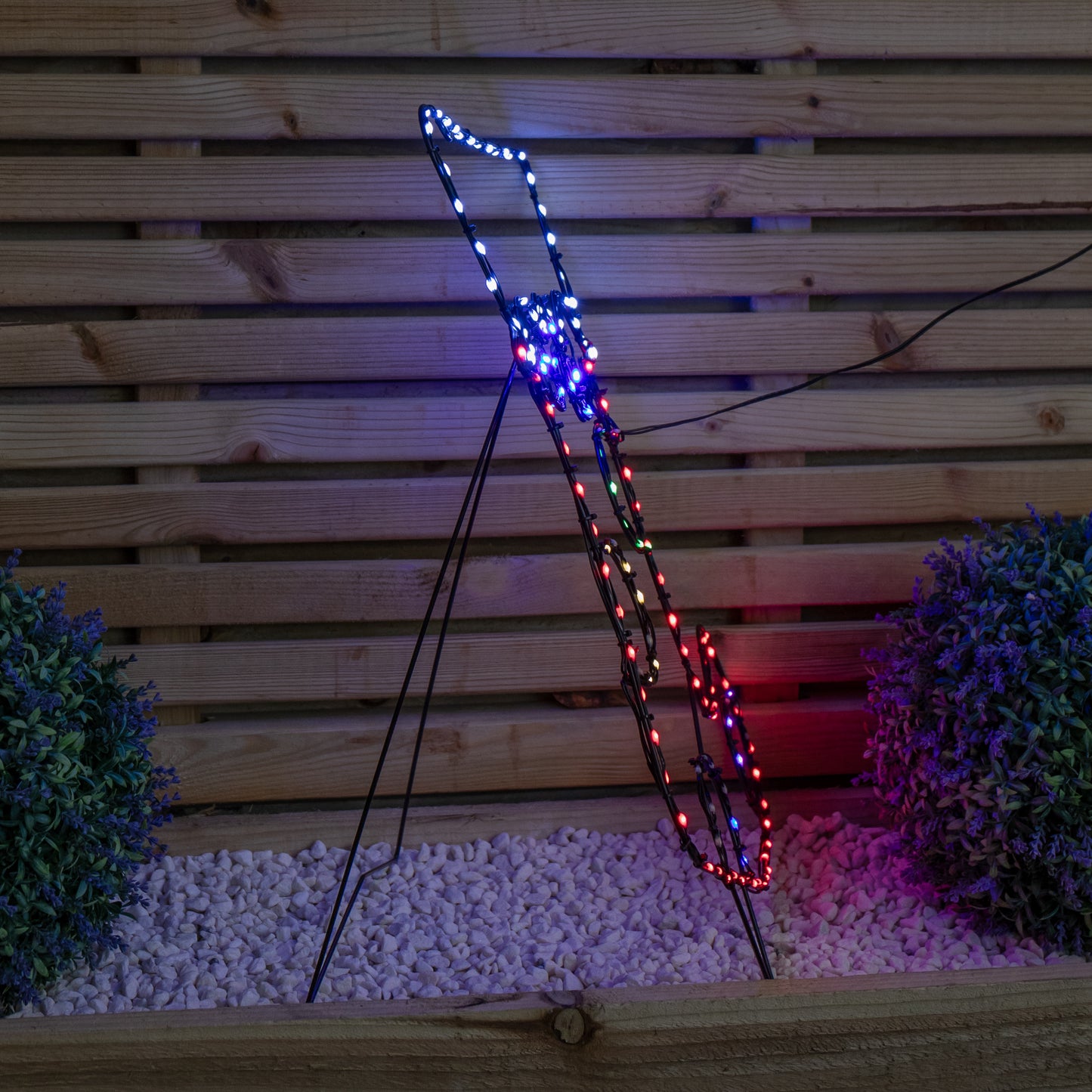 60cm x 42cm Light up FlexiBrights Christmas Stocking Silhouette with 134 Multi-Coloured LEDs