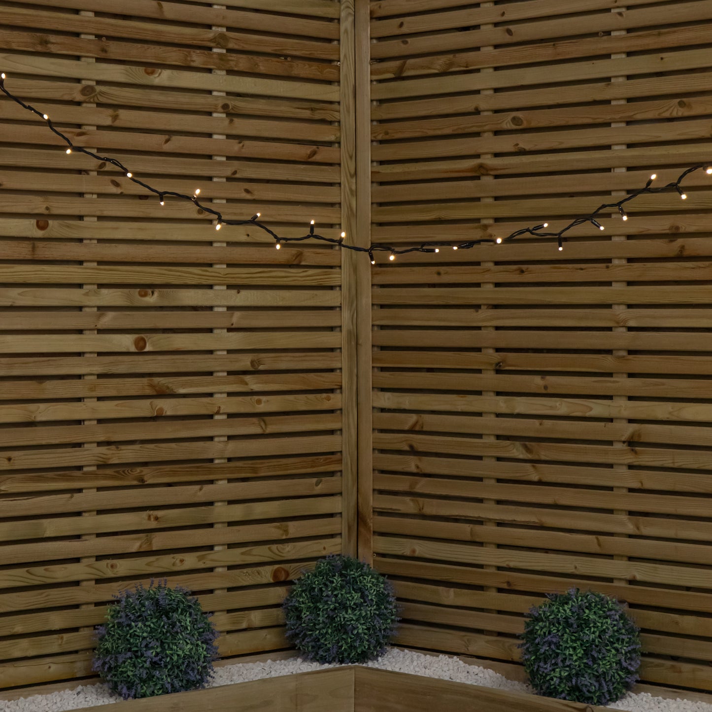24m Set of 300 Connectable String Lights with Warm White LEDs