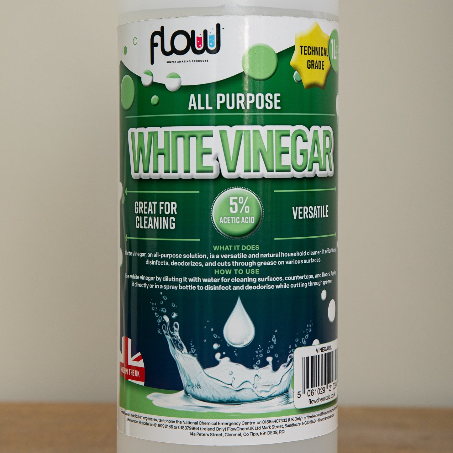 1 Litre All Purpose Multi-Surface Cleaning White Vinegar
