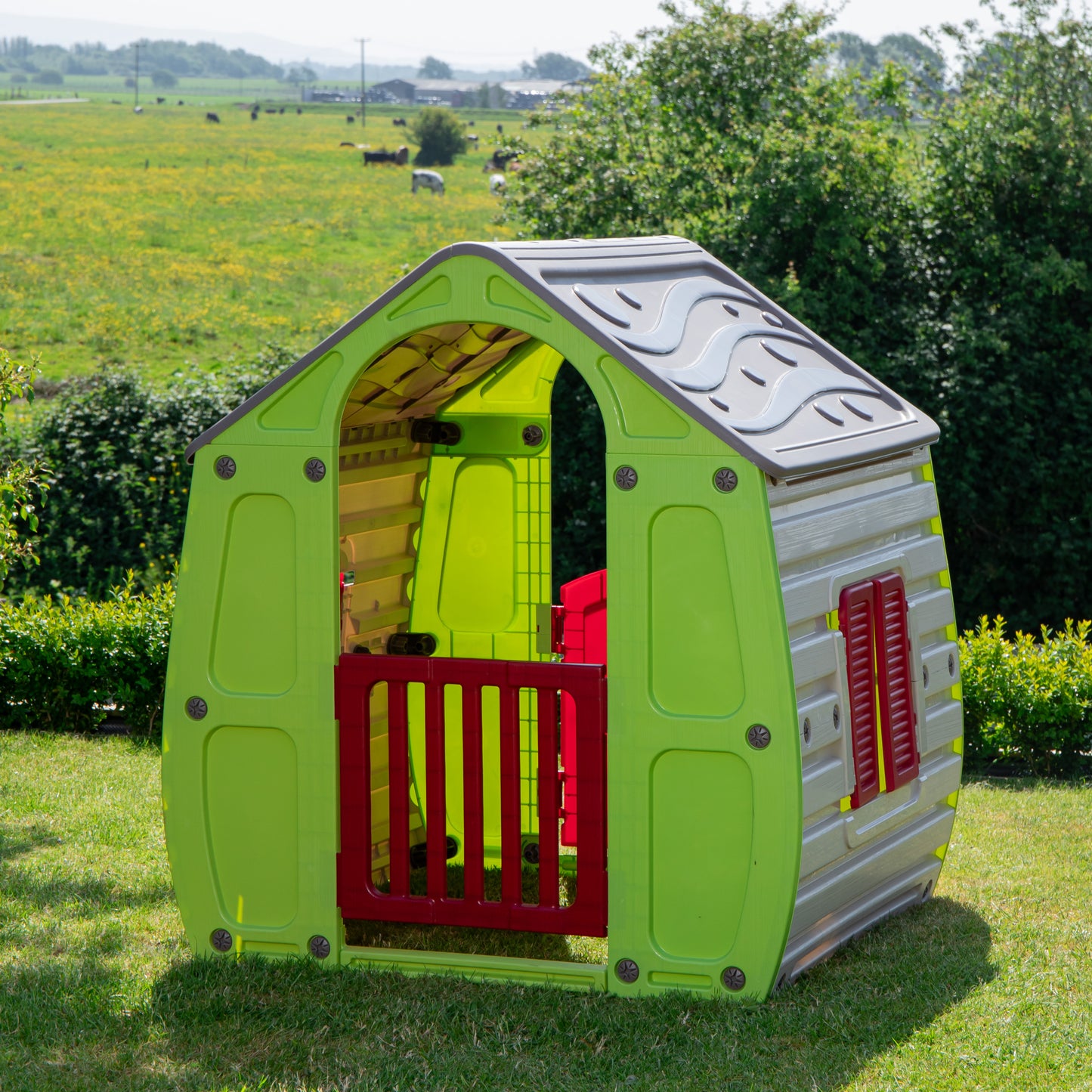 1.09m Green & White Plastic Magical Forest Wendy Playhouse