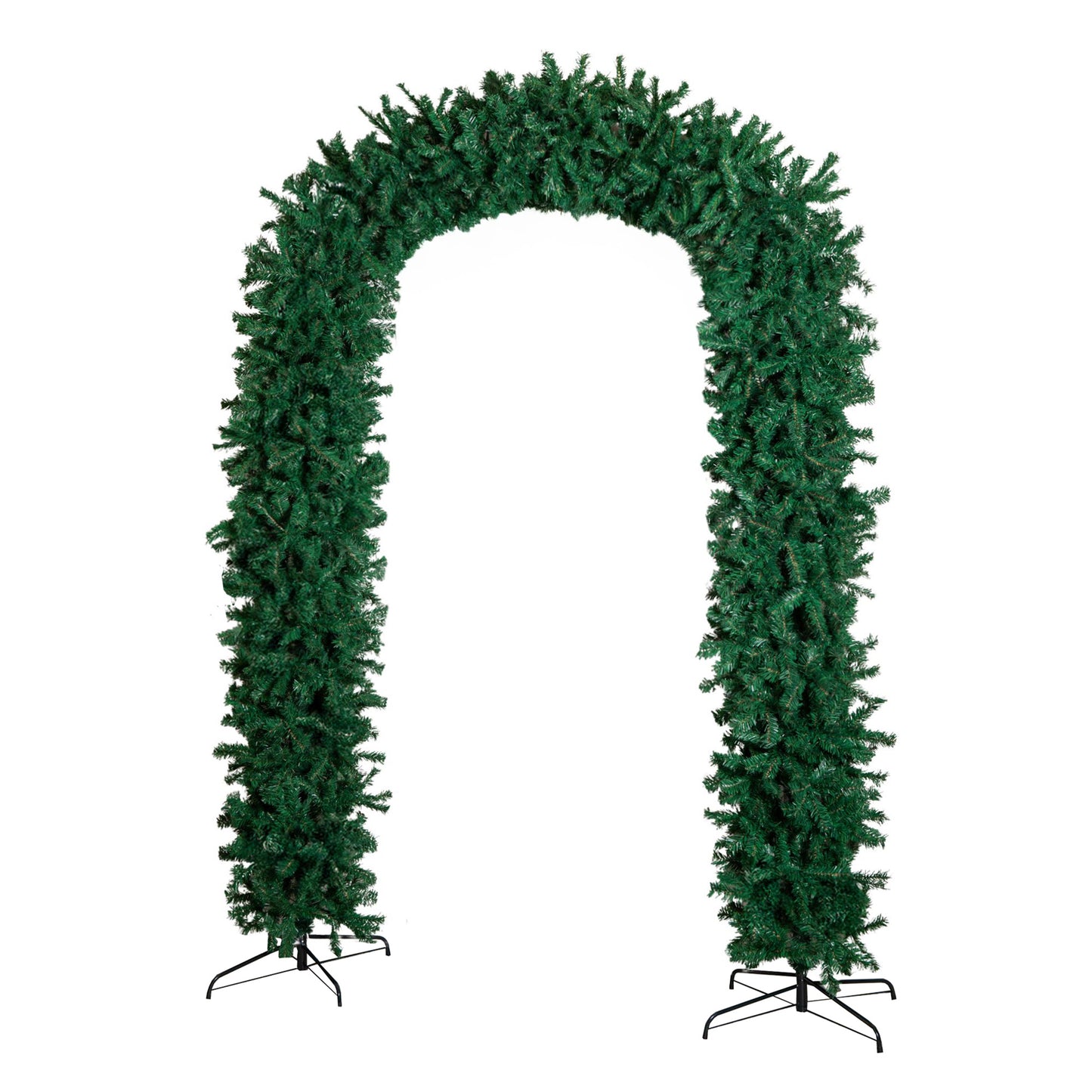 8ft (2.50m) Samuel Alexander Single Door Plain Green Christmas Tree Arch with 2000 Tips