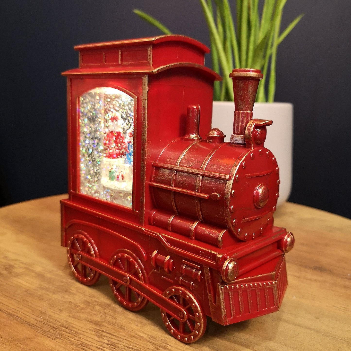 17cm Battery Operated Light up SnowSwirl All Aboard! Christmas Decoration with LEDs