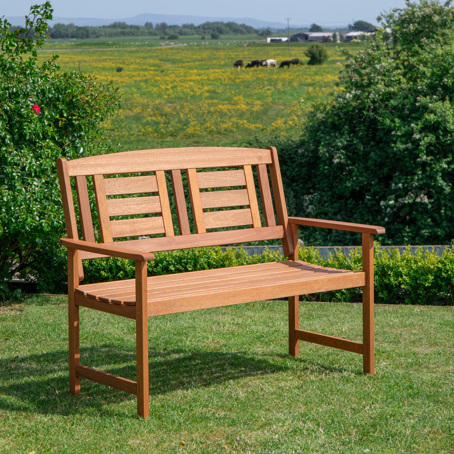 Hawkshead 2 Seater Outdoor Wooden Garden Patio Bench