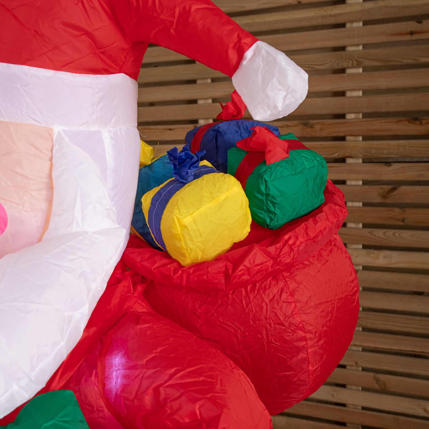 6ft (190cm) LED Christmas Inflatables Outdoor Santa Claus With Gifts Decorations