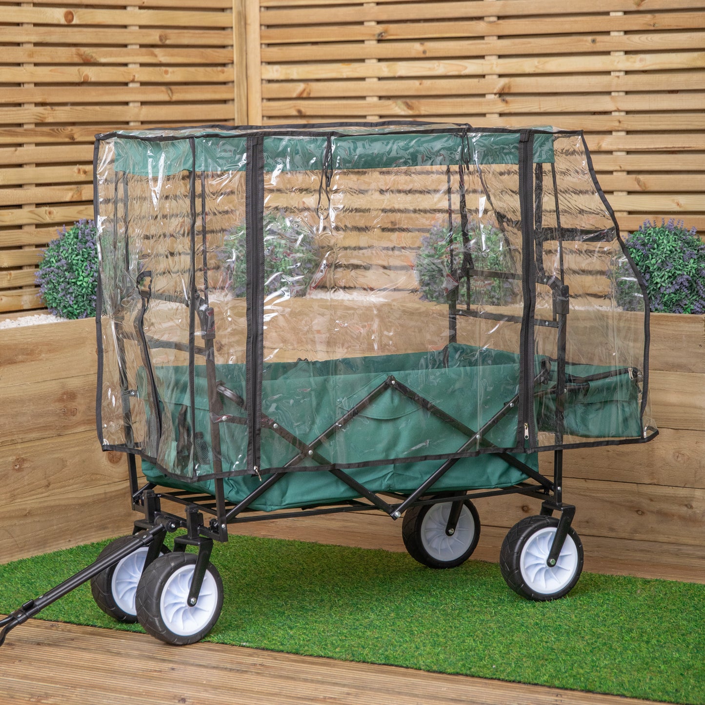 Clear Waterproof Cover Only for Folding Festival Camping Storage Trolley