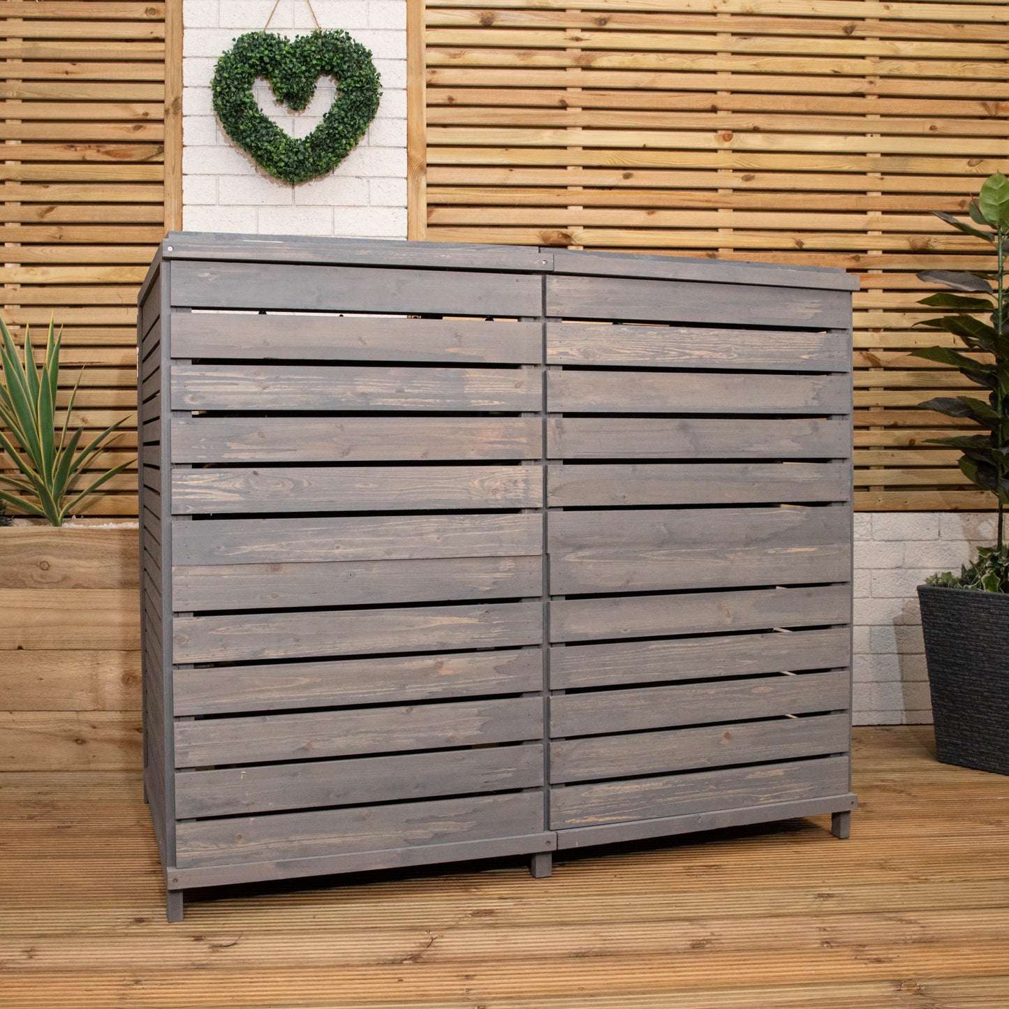 Factory Seconds: Pack of 4 Grey Washed Back Panels Only For SA-BINS3 Double Bin Storage