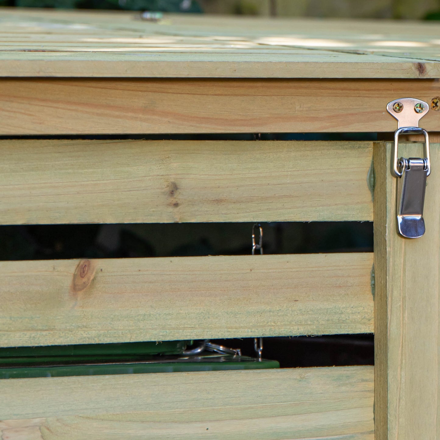 68cm x 1.2m Wooden Outdoor Garden Single Wheelie Bin Store Storage