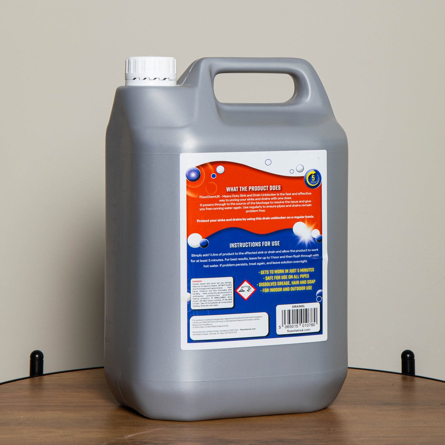 5 Litre Heavy Duty Sink and Drain Unblocker