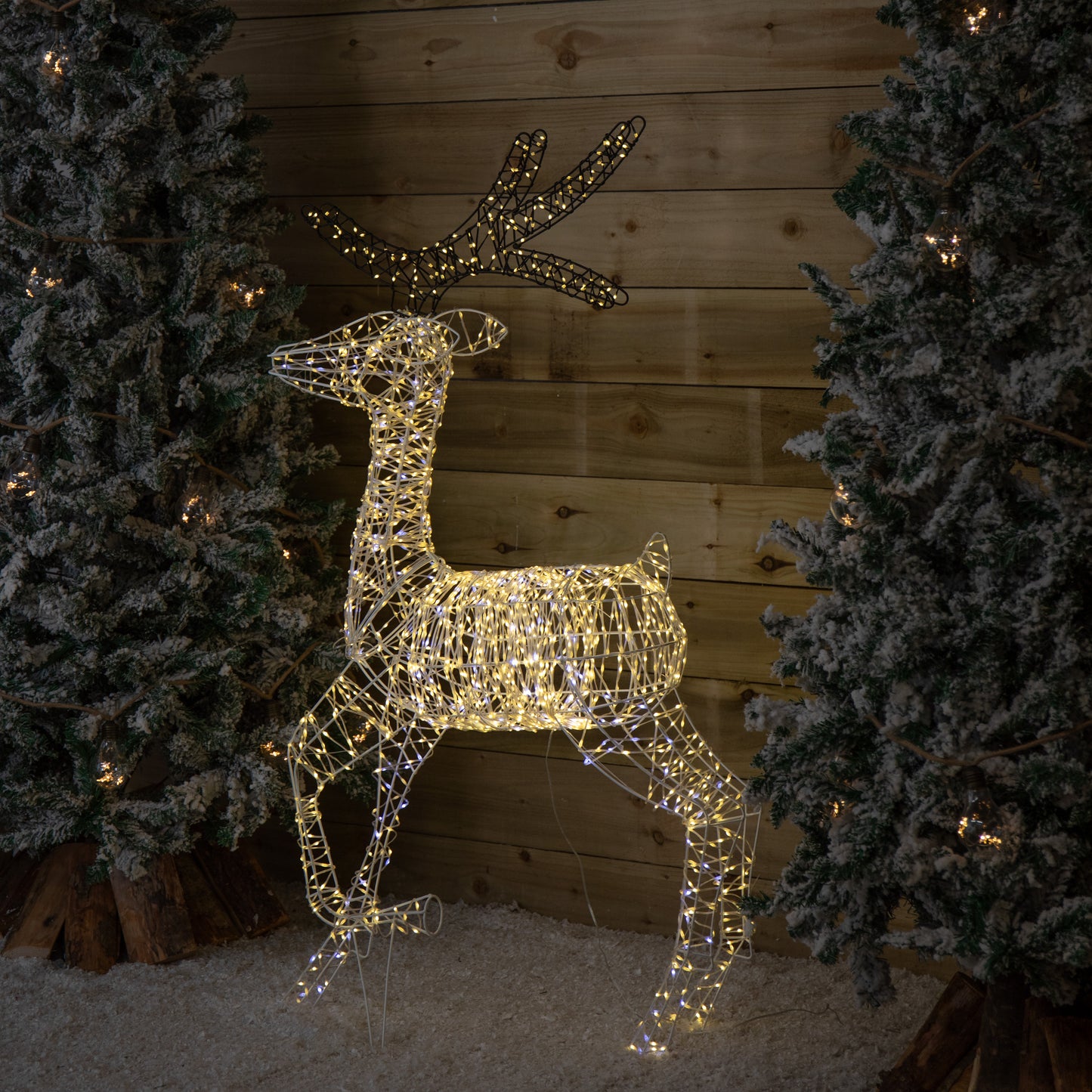 1.3m Light up FlexiBrights Christmas Reindeer with 1880 White and Warm White LEDs