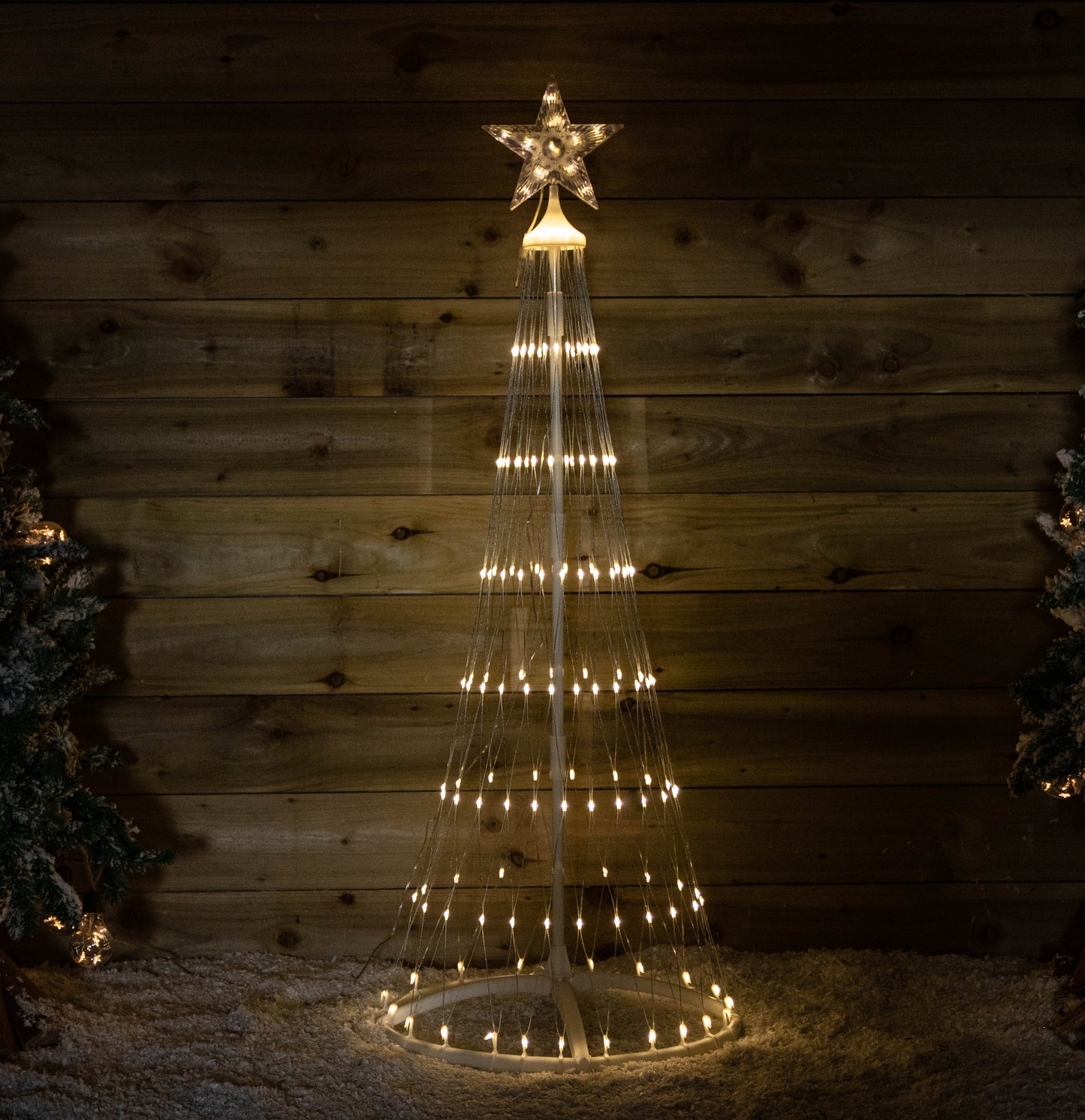 Factory Seconds: 1.35m Light up Christmas Cone Tree with 160 Warm White LEDs and Timer Function