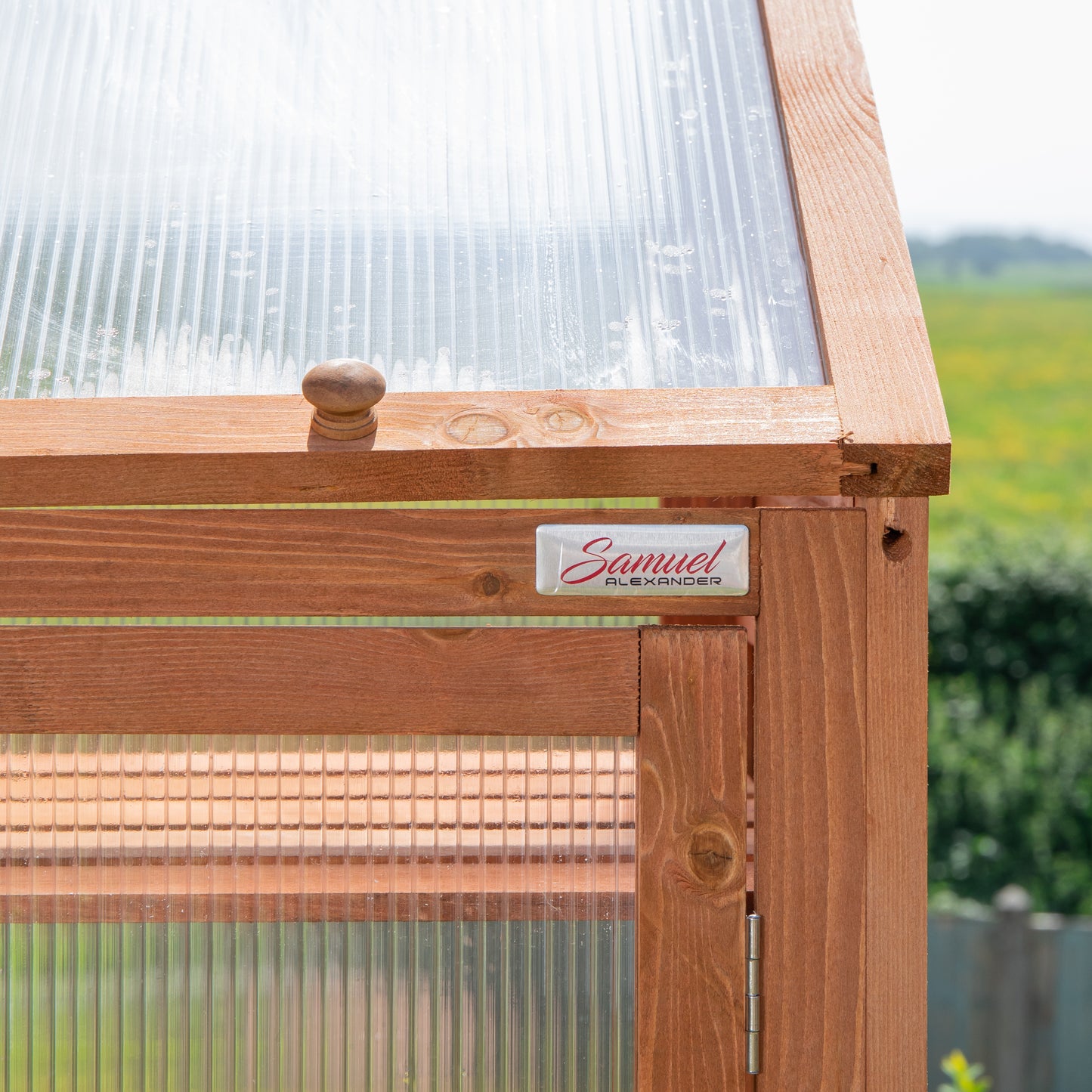 Samuel Alexander Wooden Mini Greenhouse Cold Frame - Small Greenhouse H120 x W69 x D49cm