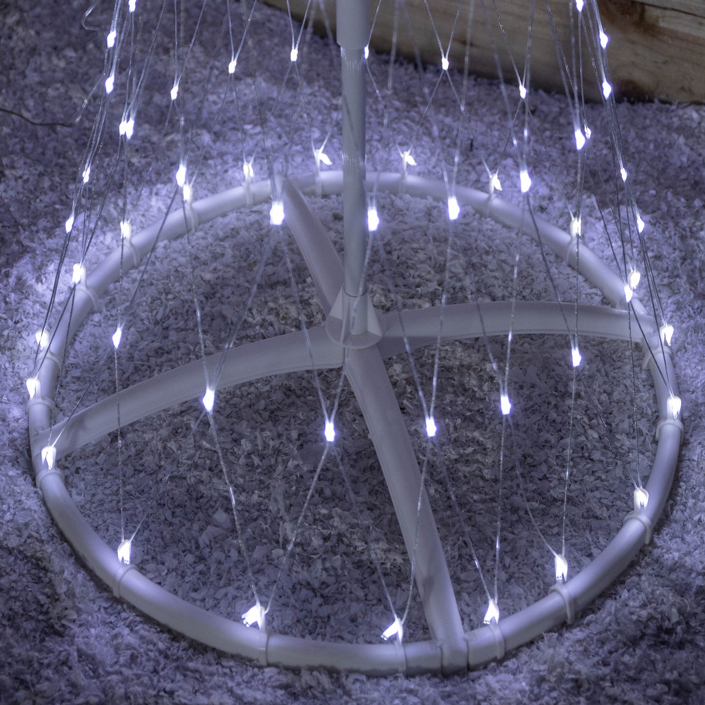 2.5m Light up Christmas Cone Tree with 320 White LEDs and Timer Function