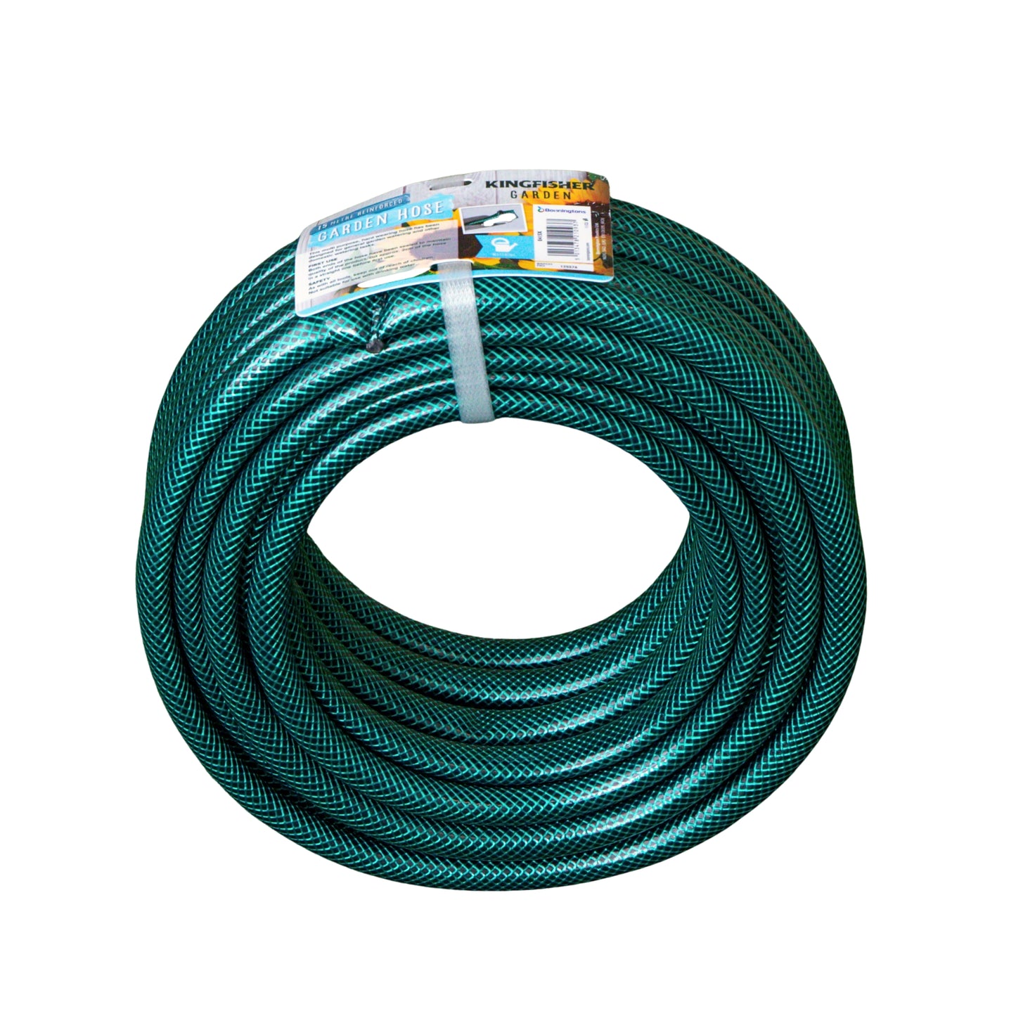 15m Reinforced Garden Hose Pipe in Green