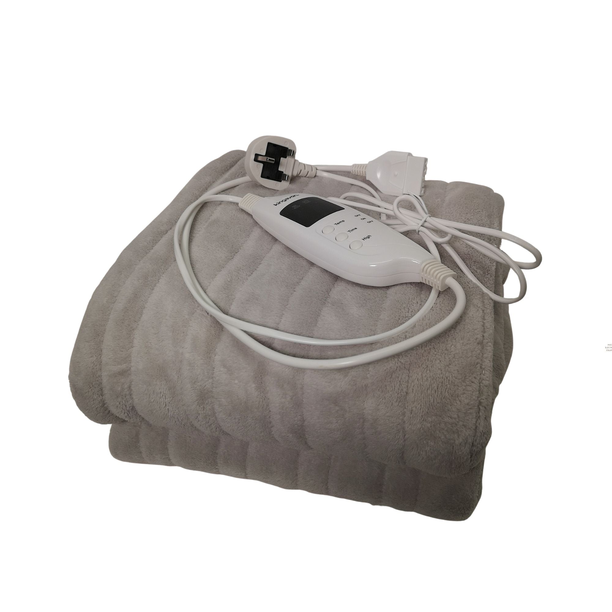 160cm 120w Grey Electric Throw Blanket with Temperature Settings