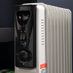 2000w Freestanding 2kw 9 Fin Oil Filled Radiator / Heater with Thermostat