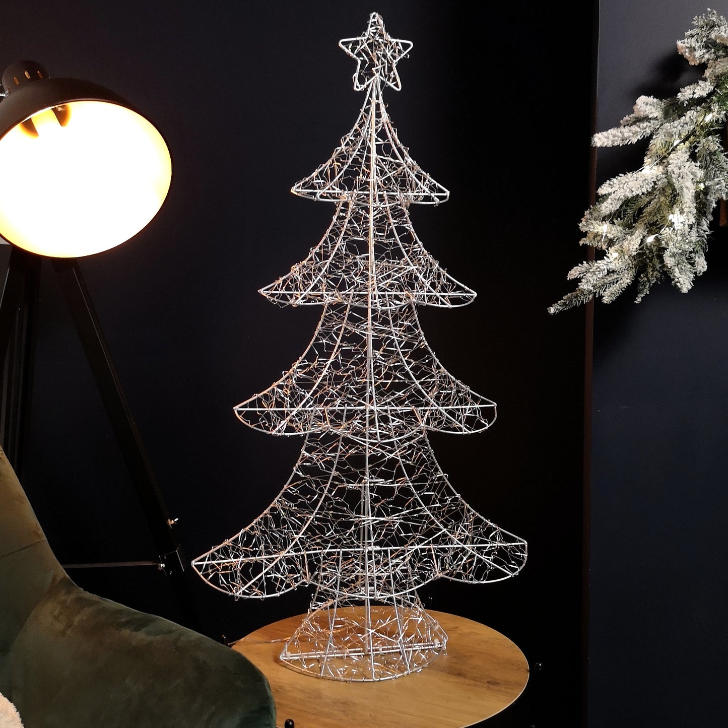 90cm Light Up Tree Christmas Decoration with 300 Warm White LEDs