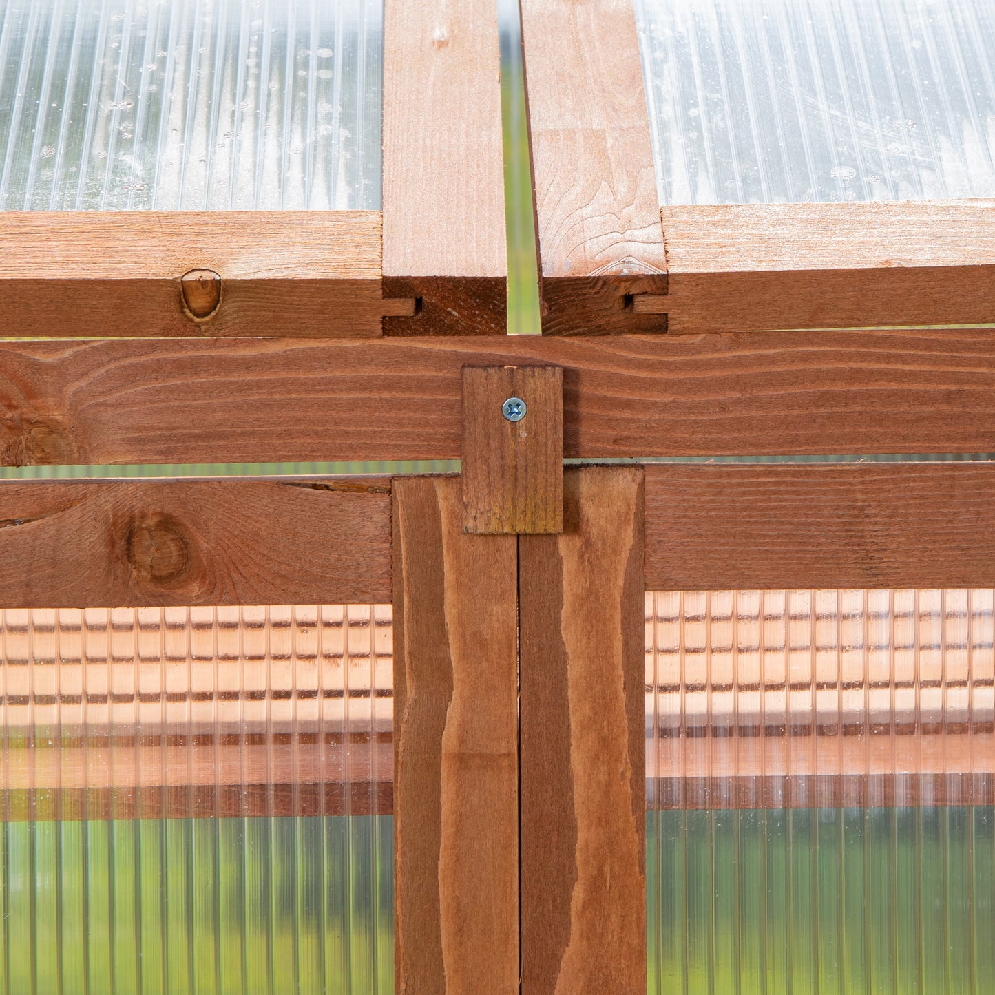 Samuel Alexander Wooden Mini Greenhouse Cold Frame - Small Greenhouse H120 x W69 x D49cm