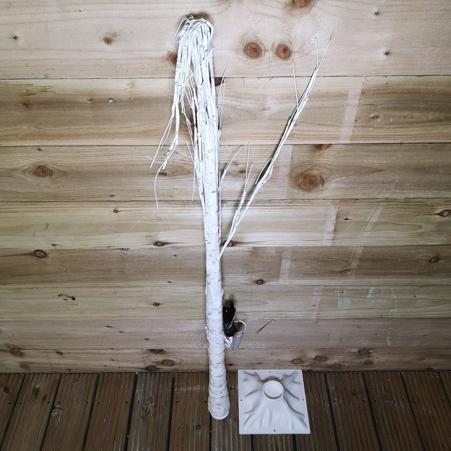 1.5m (5ft) Indoor Outdoor Christmas Lit Birch Tree with 64 Warm White LEDs