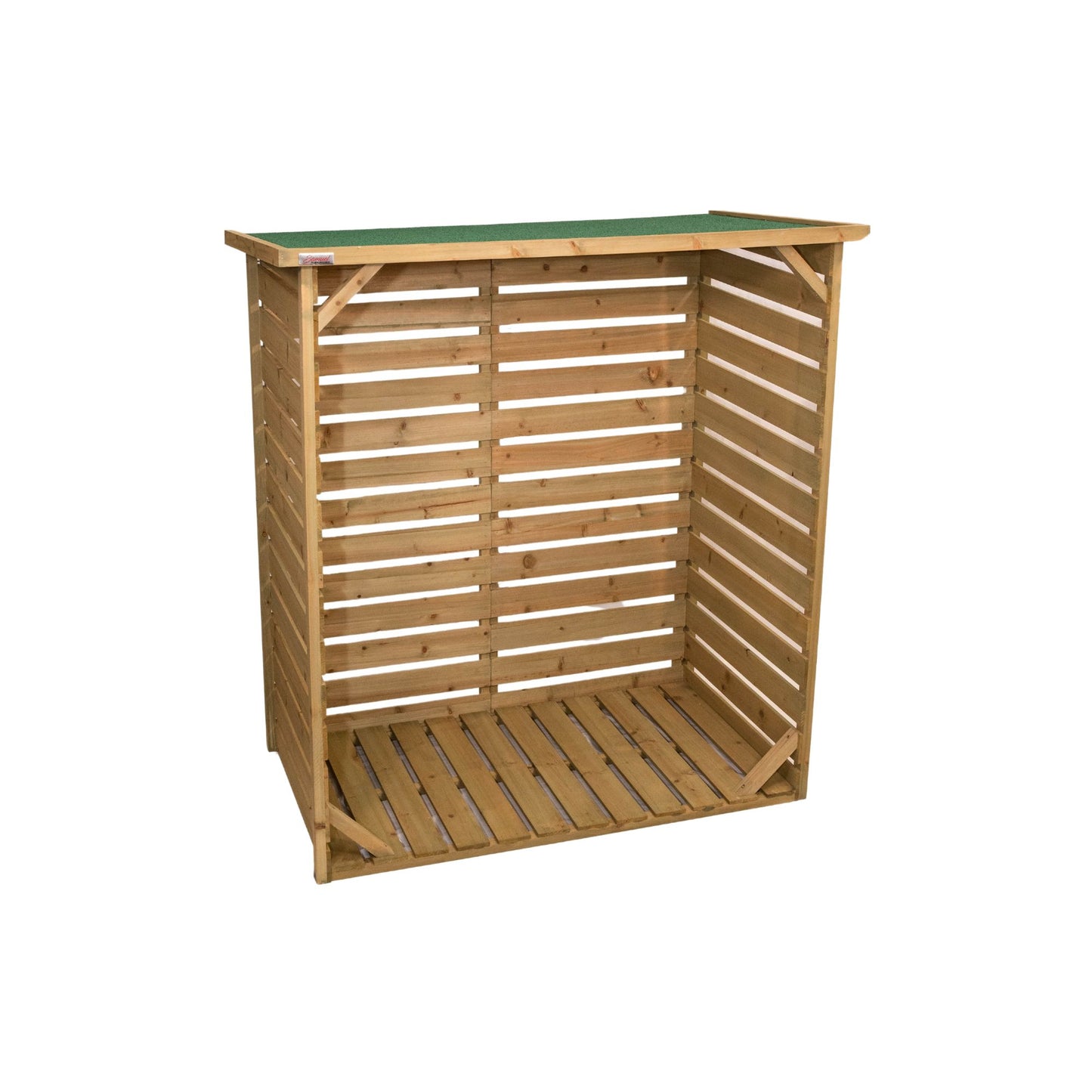 123cm x 115cm Large Wooden Outdoor Garden Patio Log Store Shed