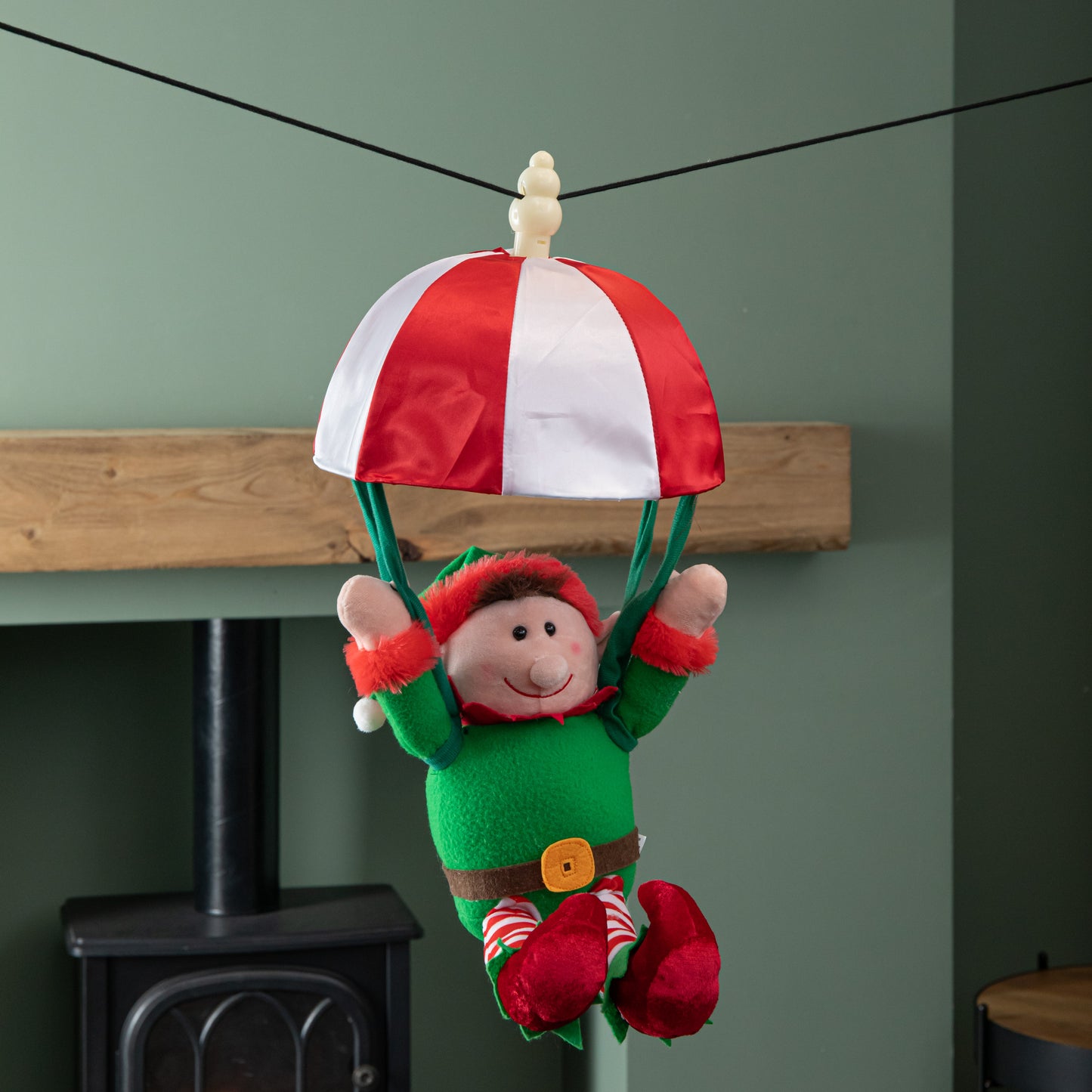 45cm Animated and Musical Kicking Christmas Elf Decoration