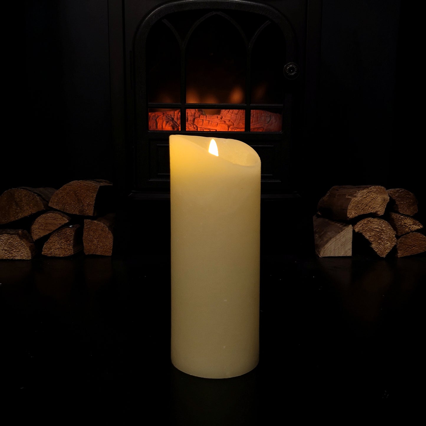 23x9cm Christmas Warm White Flickerbright Candle with Timer