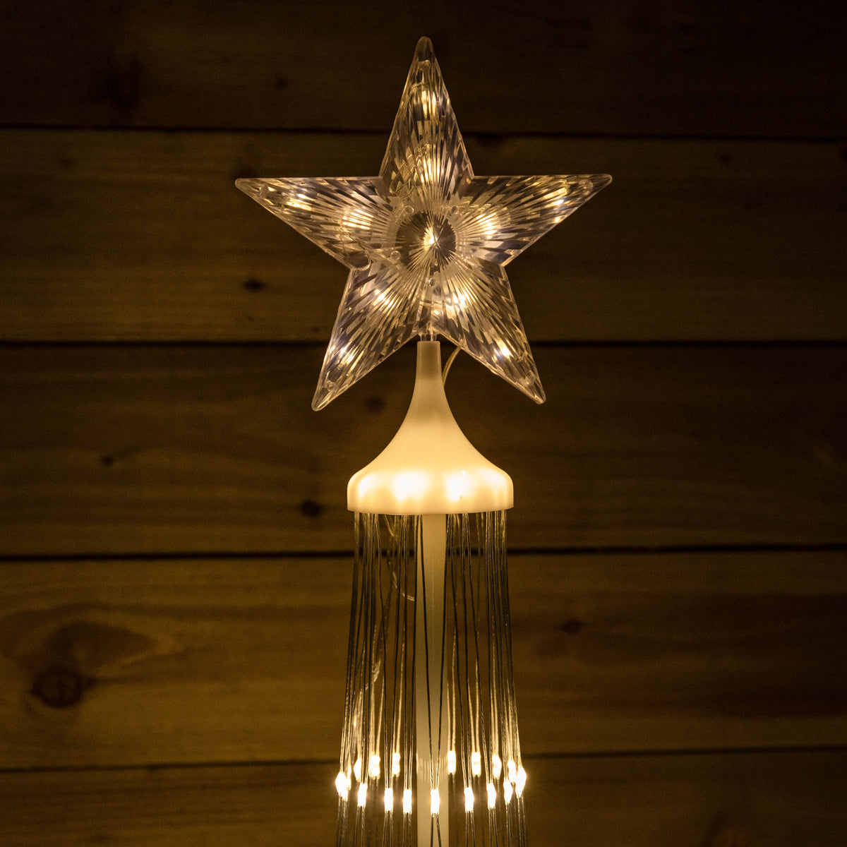 2.5m Light up Christmas Cone Tree with 320 Warm White LEDs and Timer Function