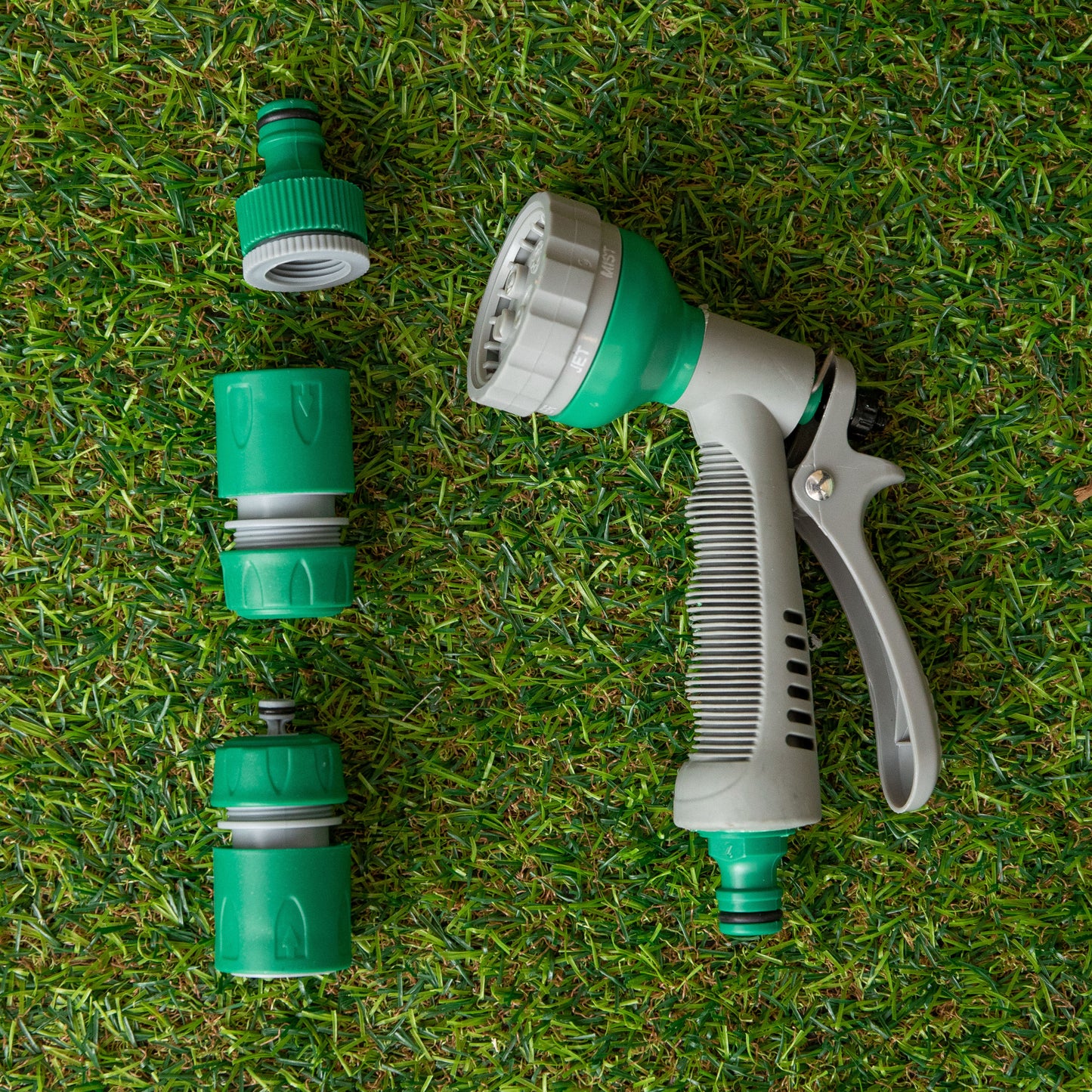 6 Pattern Garden Hose Pipe Spray Gun Set with Fittings