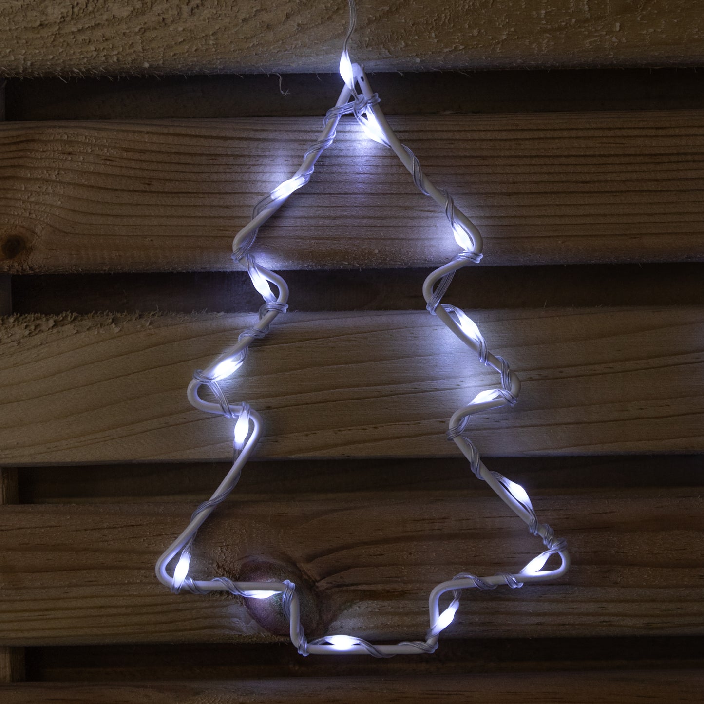 1.2 x 1.1m Christmas Window Curtain Light with 327 Cool White LEDs