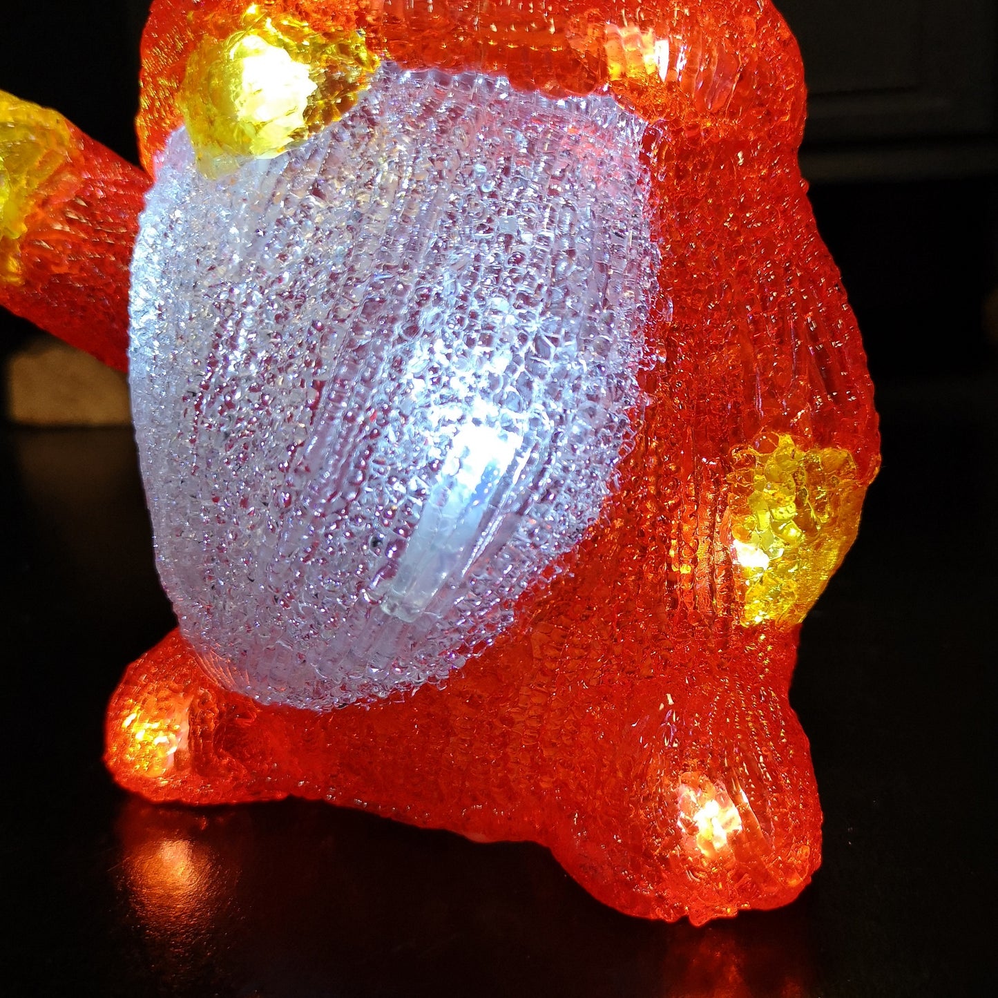 23cm Battery Operated Light up Acrylic Christmas Gonk with LEDs in Red