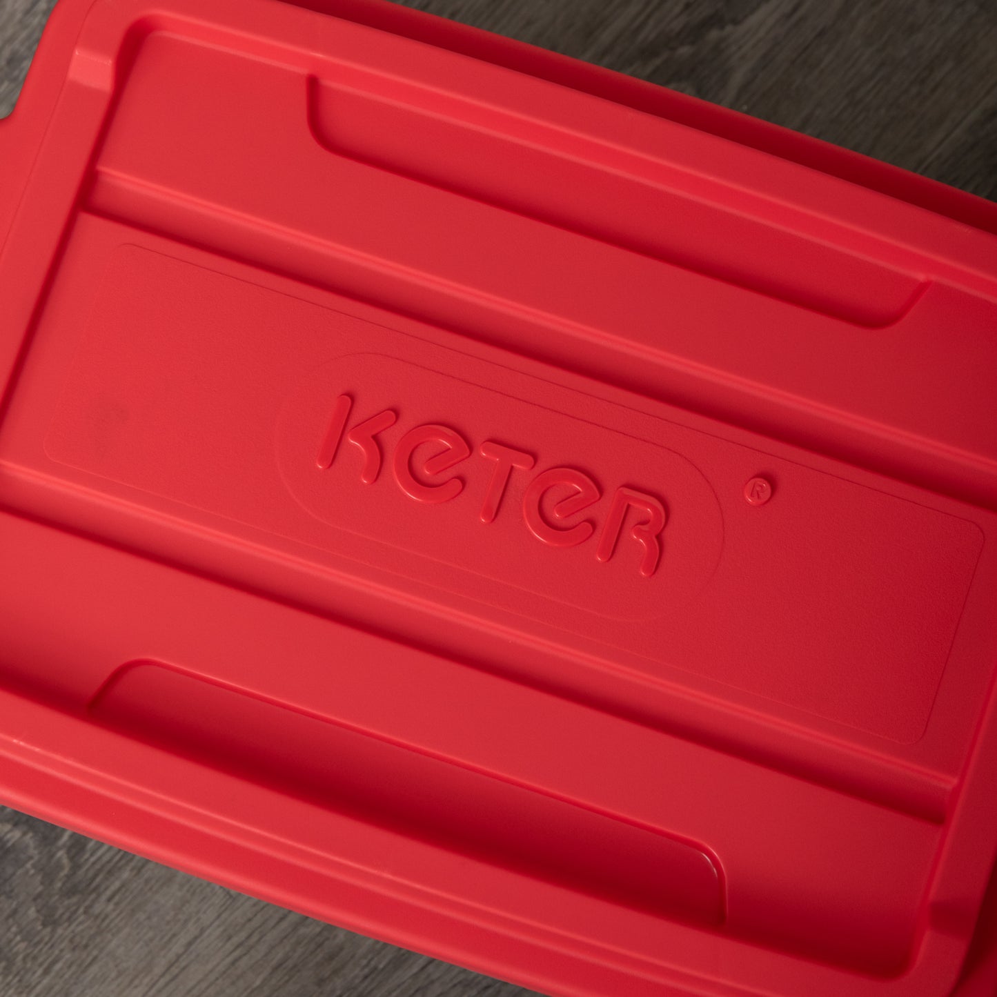 11L Black and Red Small Tuff Stackable Storage Box with Lid and Carry Handles