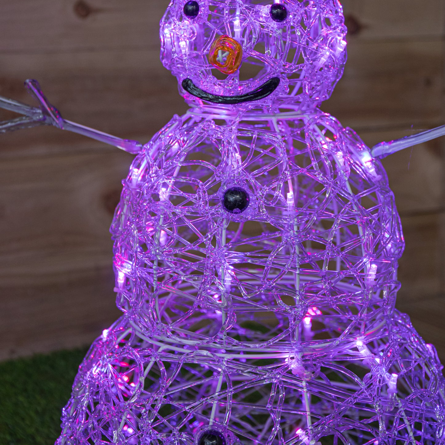 60cm Light up Acrylic Christmas Snowman with 80 Colour Changing LEDs