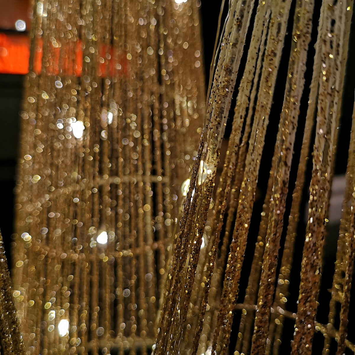 LED Tree Cone Obelisk Trio with 90 LEDs in Gold