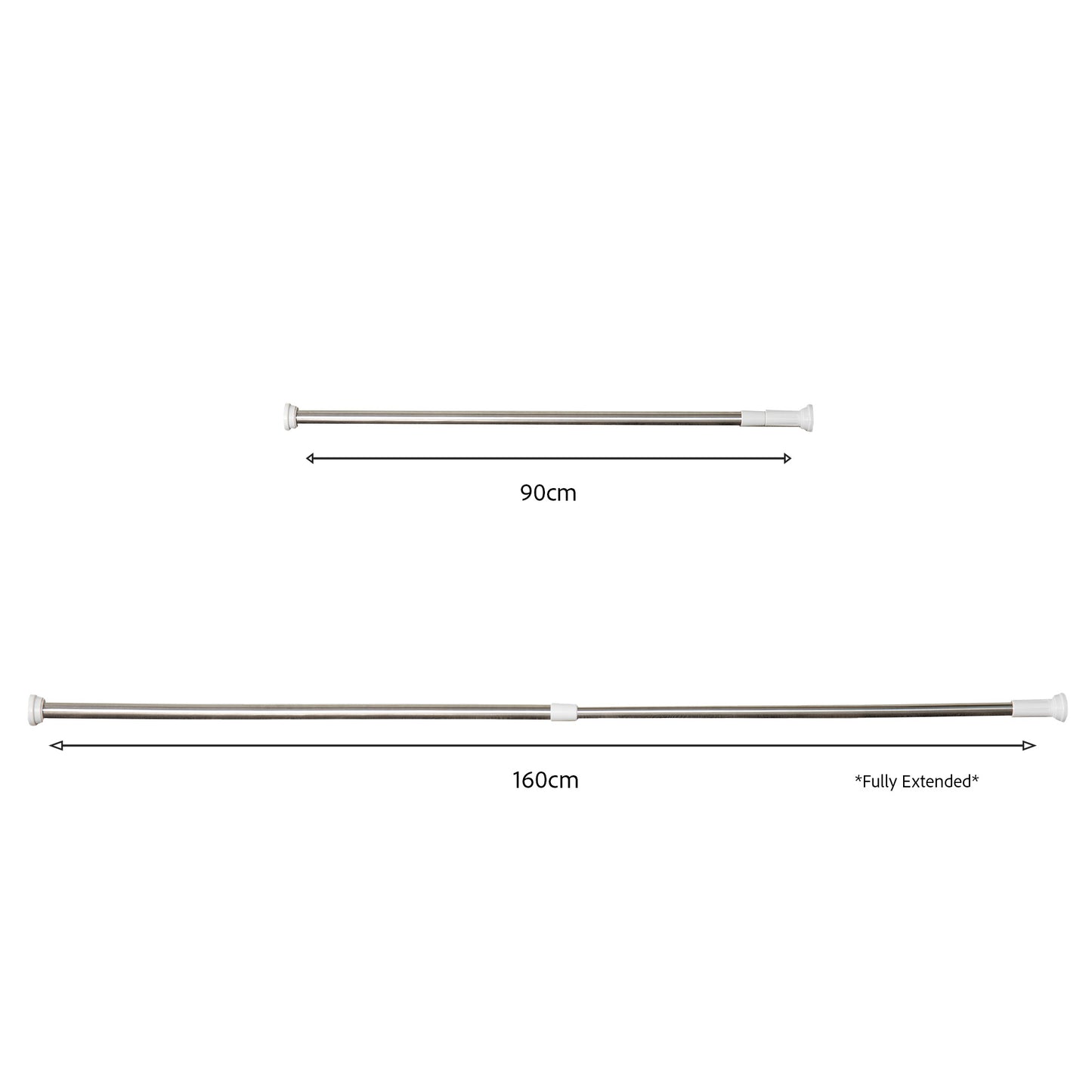 90-160cm Medium Adjustable Window or Door Display Tension Rod