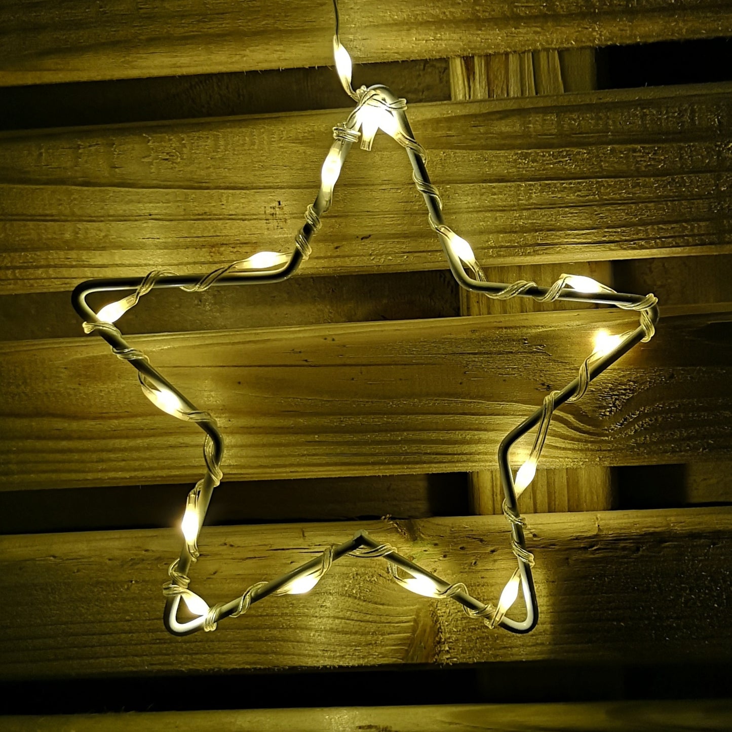 1.2m Light up Festive Curtain Christmas Lights with Warm White LEDs