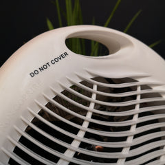 2KW White Upright Portable Lightweight Electric Fan Heater with Adjustable Thermostat