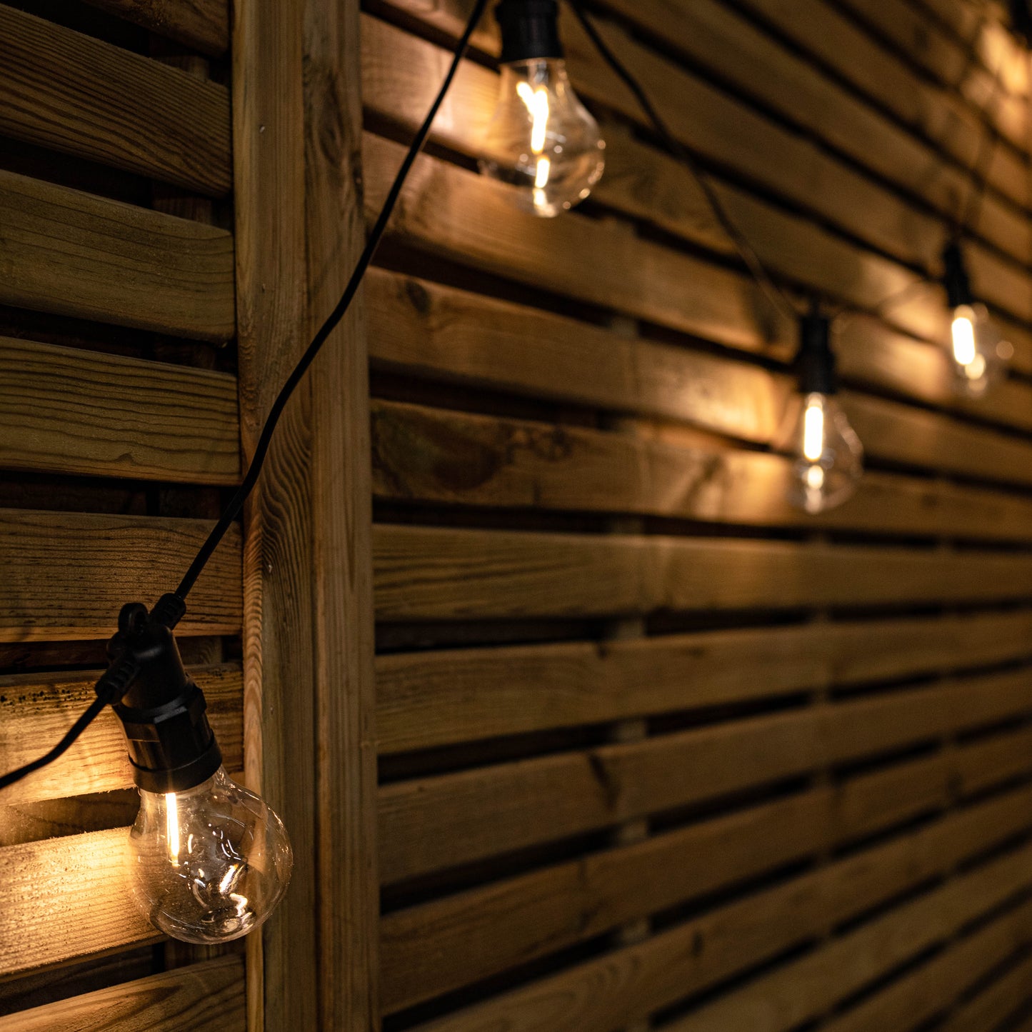 Set of 10 Indoor Outdoor Connectable Festoon Lights with Warm White LEDs