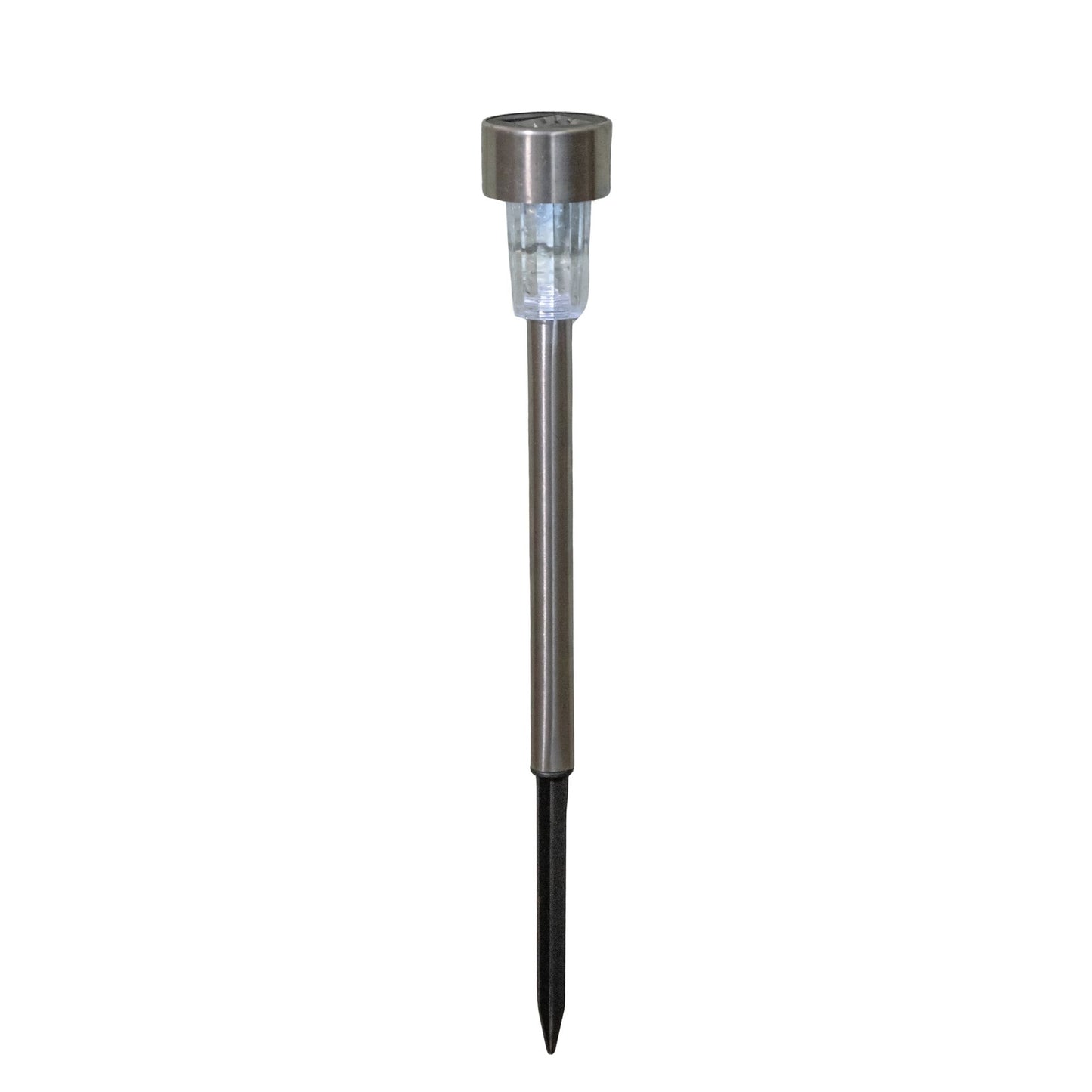 36cm 5 White LED Stainless Steel Solar Garden Path Lights